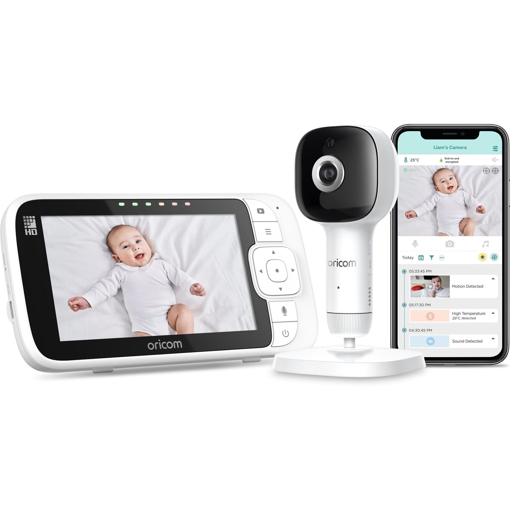 Oricom 5” Smart HD Baby Monitor with Stand