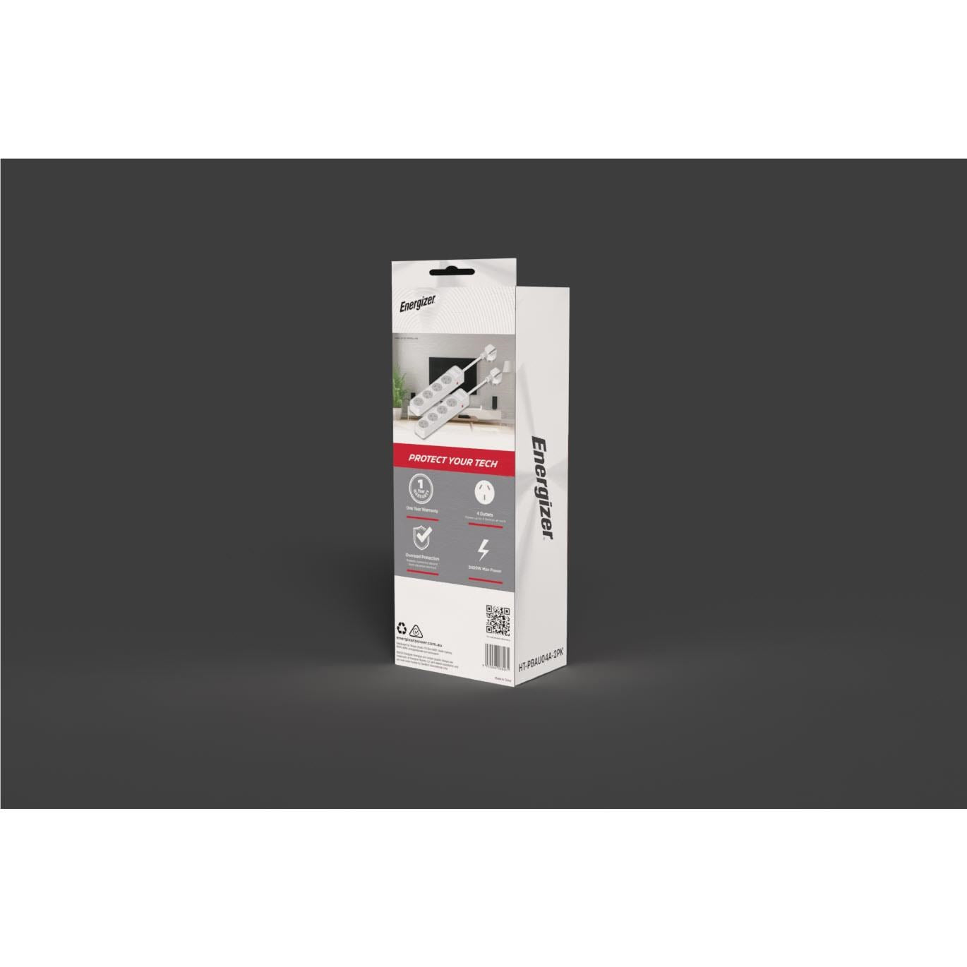 Energizer 4 Outlet Power Board (2 Pack)