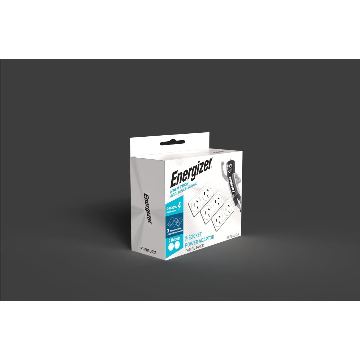 Energizer 2 Outlet Power Adaptor (3 Pack)