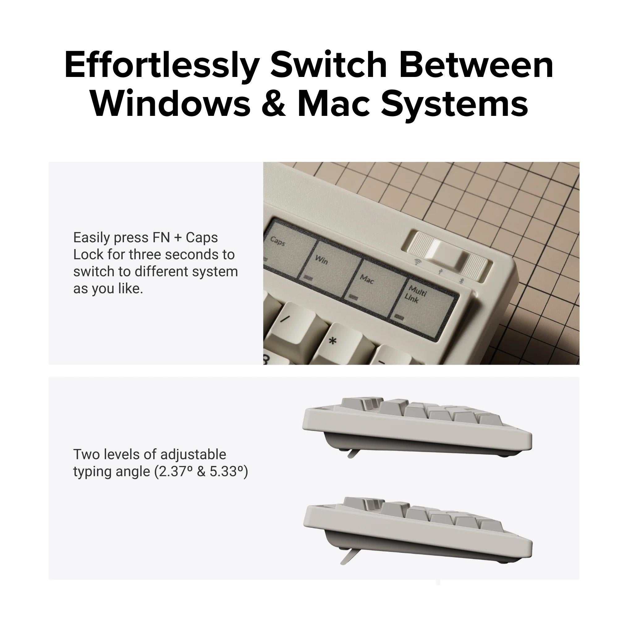 Keychron R6 Full Size Retro Hot-Swap Wireless Mechanical Keyboard (Brown Switch)
