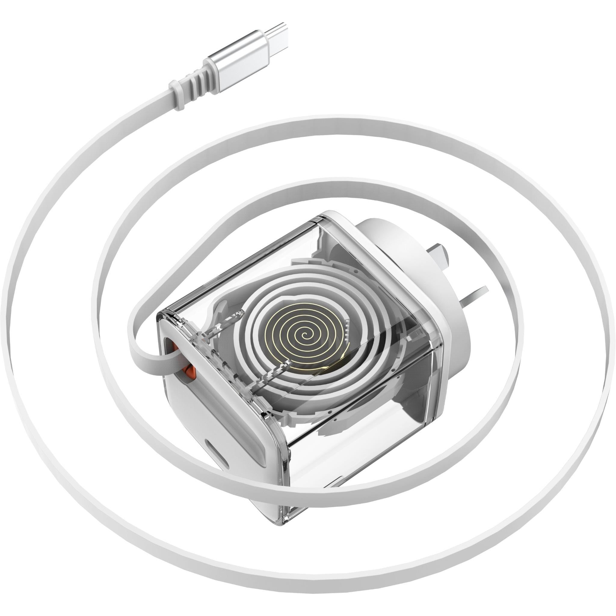 Cygnett PowerPlus 65W Wall Charger with 80cm Retractable USB-C Cable