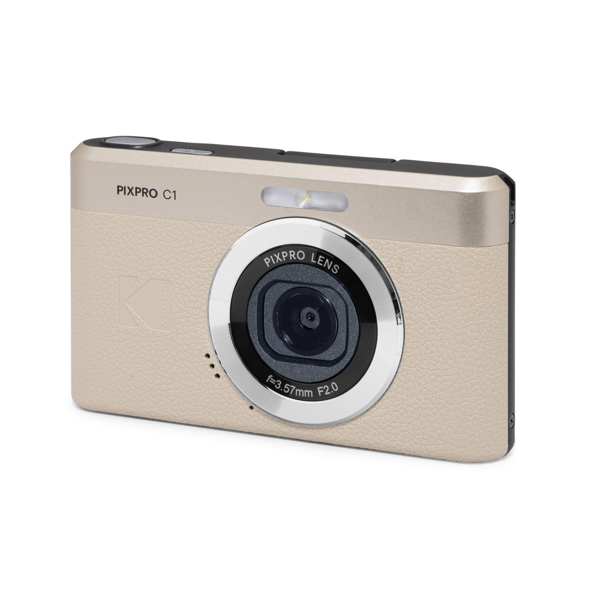 Kodak Pixpro C1 Digital Camera with MicroSD Card Bundle (Tan)