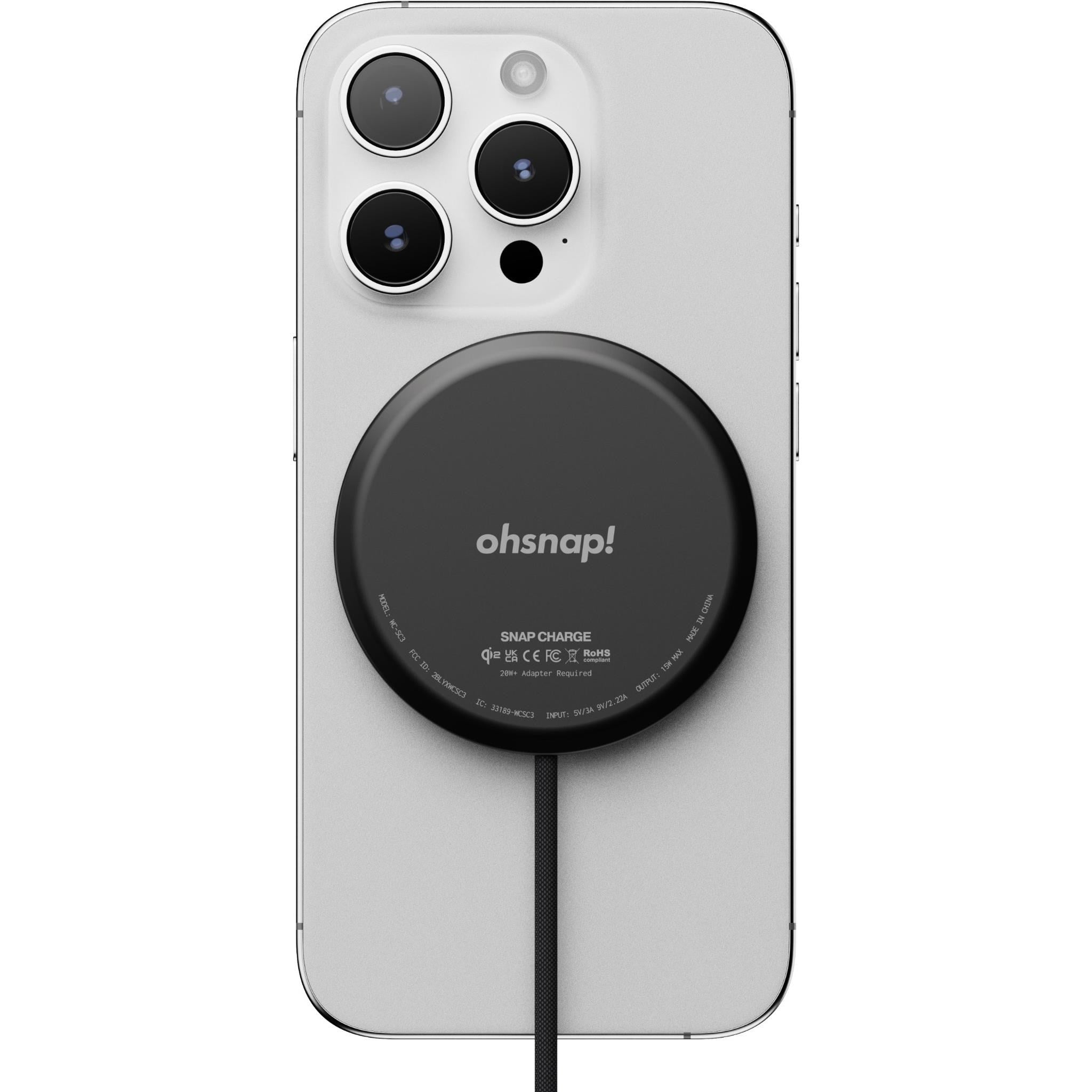 OhSnap! Charge Qi2 Wireless Charger (Black)