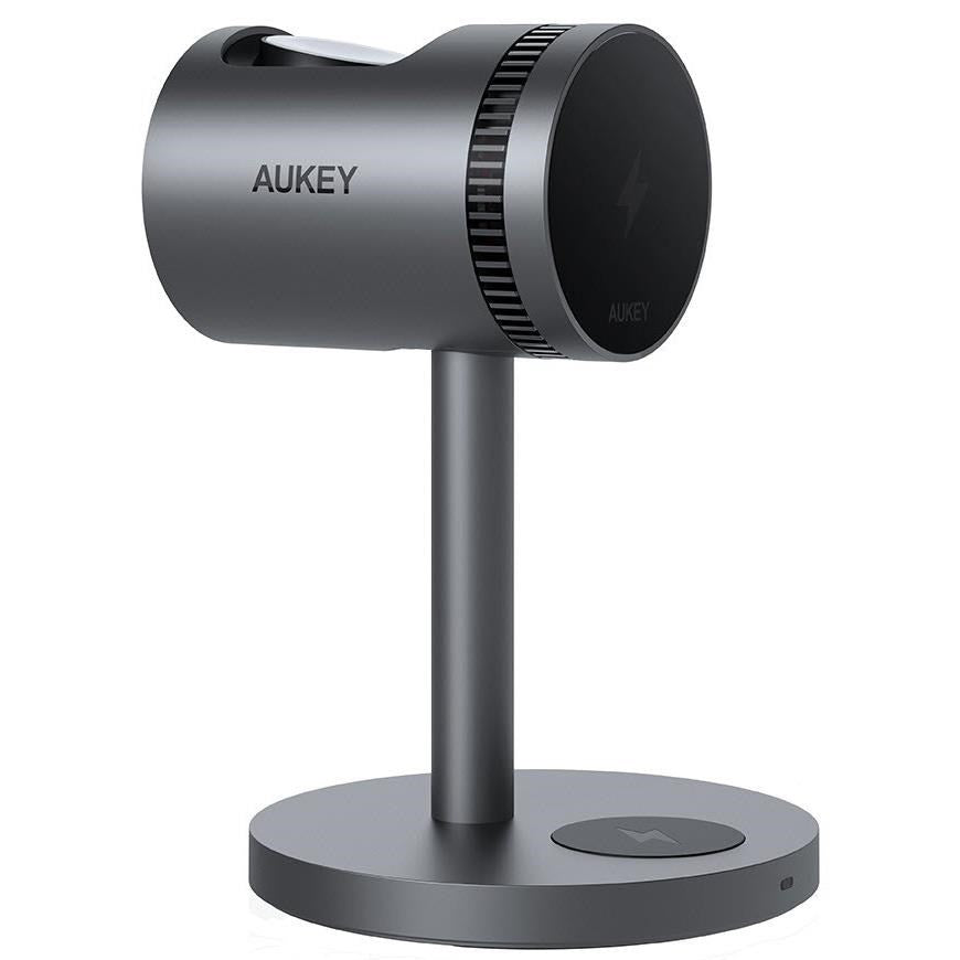 Aukey MagFusion 3-in-1 Pro Qi2 Fast Wireless Charging Station with Active Cooling