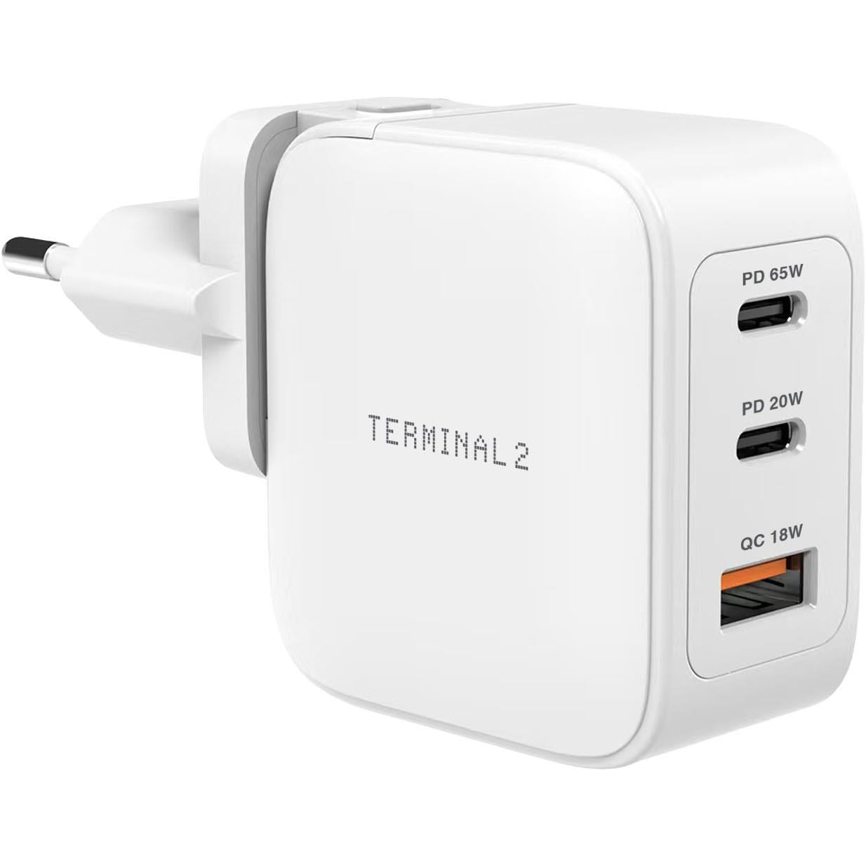 Terminal 2 PD 65W GaN Travel Adaptor Universal