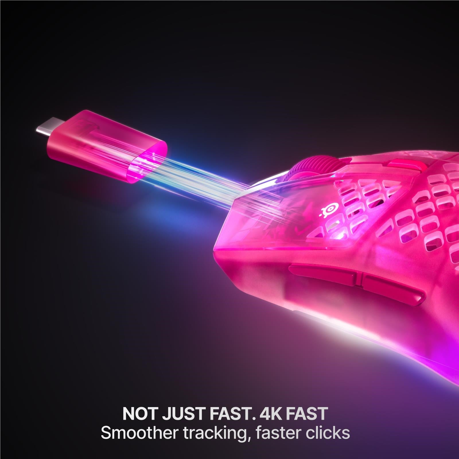 SteelSeries Aerox 3 Gen 2 Wireless Gaming Mouse Magenta Haze