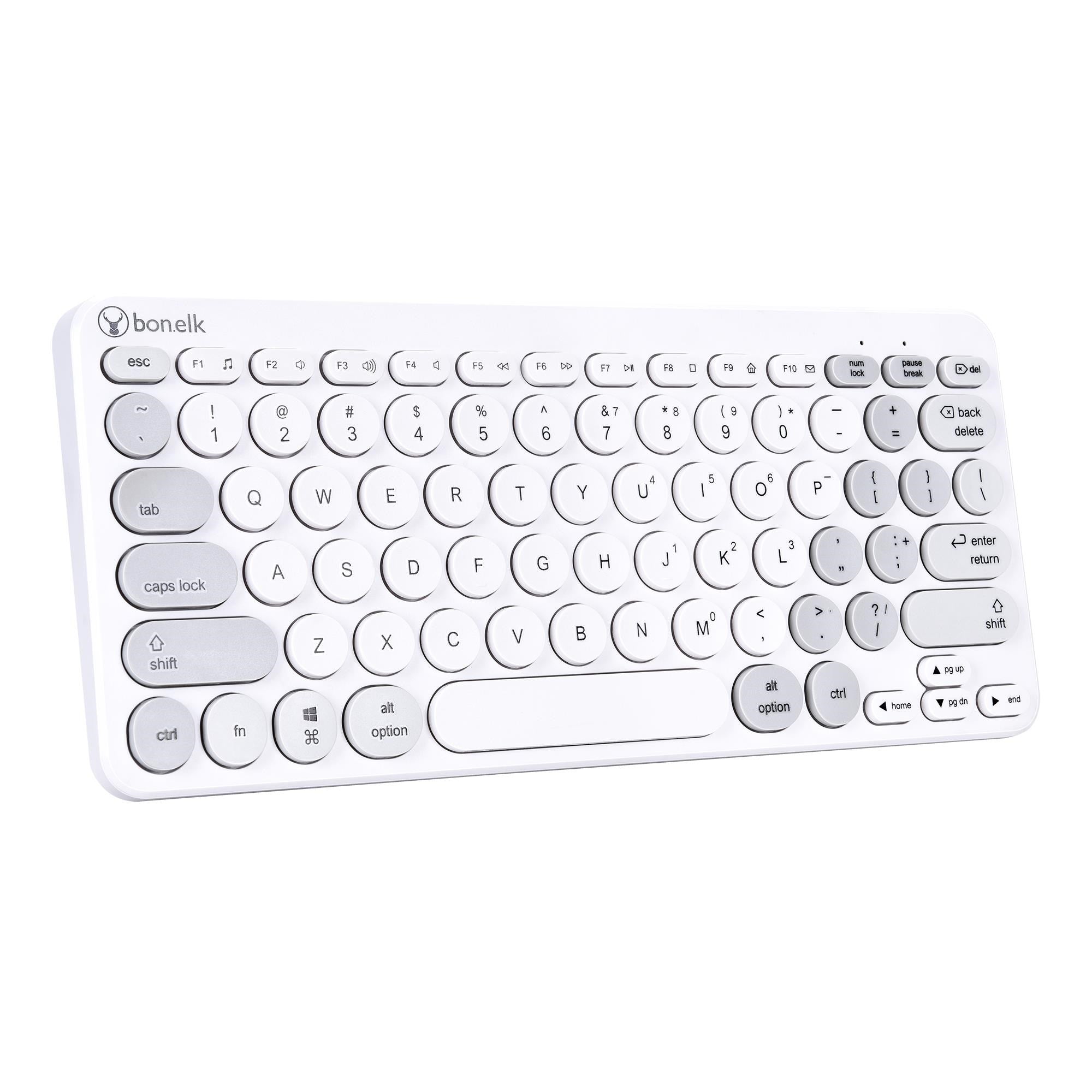 Bonelk KM-383 Wireless Compact Keyboard and Mouse Combo (White)