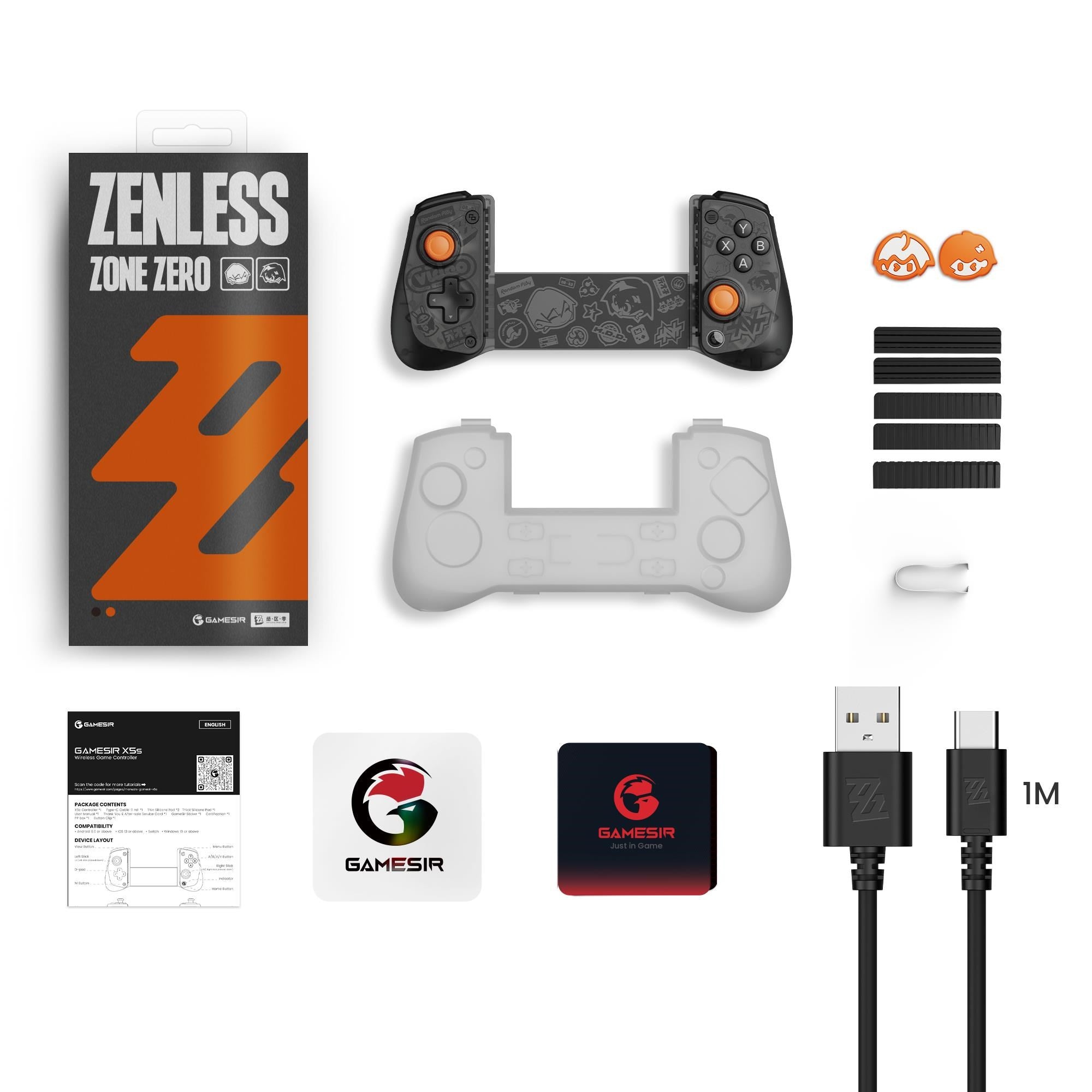 GameSir X5s Zenless Zone Zero Edition Wireless Mobile Controller (Phantom Black)