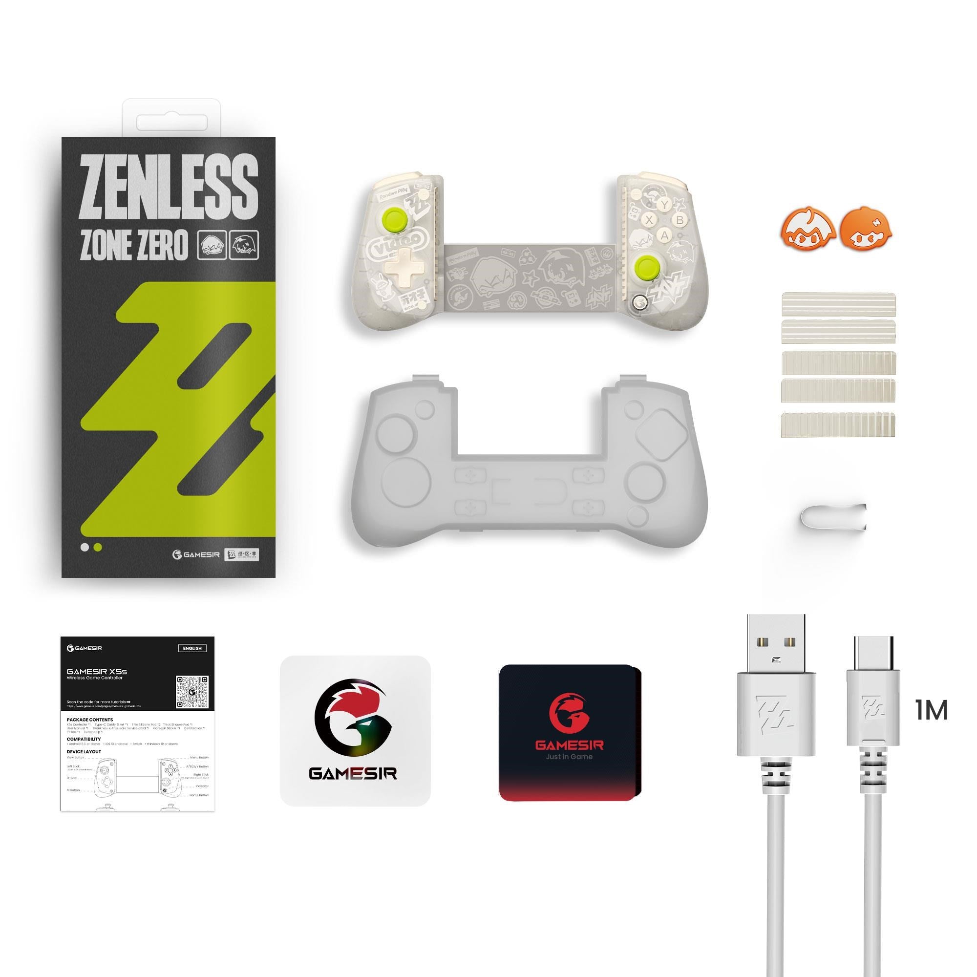 GameSir X5s Zenless Zone Zero Edition Wireless Mobile Controller (Veil White)
