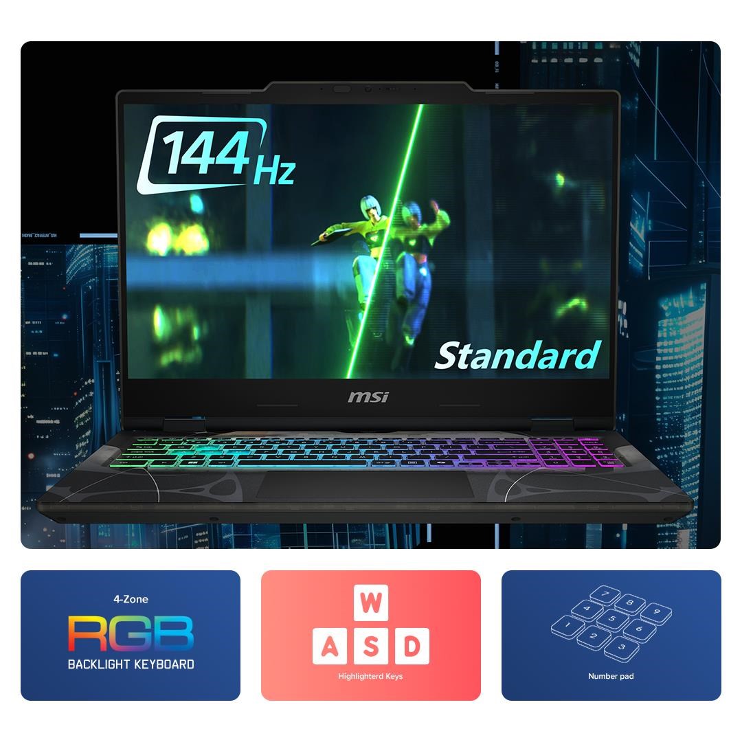 MSI Cyborg 15 15.6" FHD 144Hz Gaming Laptop (Intel Core 7 - 240H) [GeForce RTX 5060]