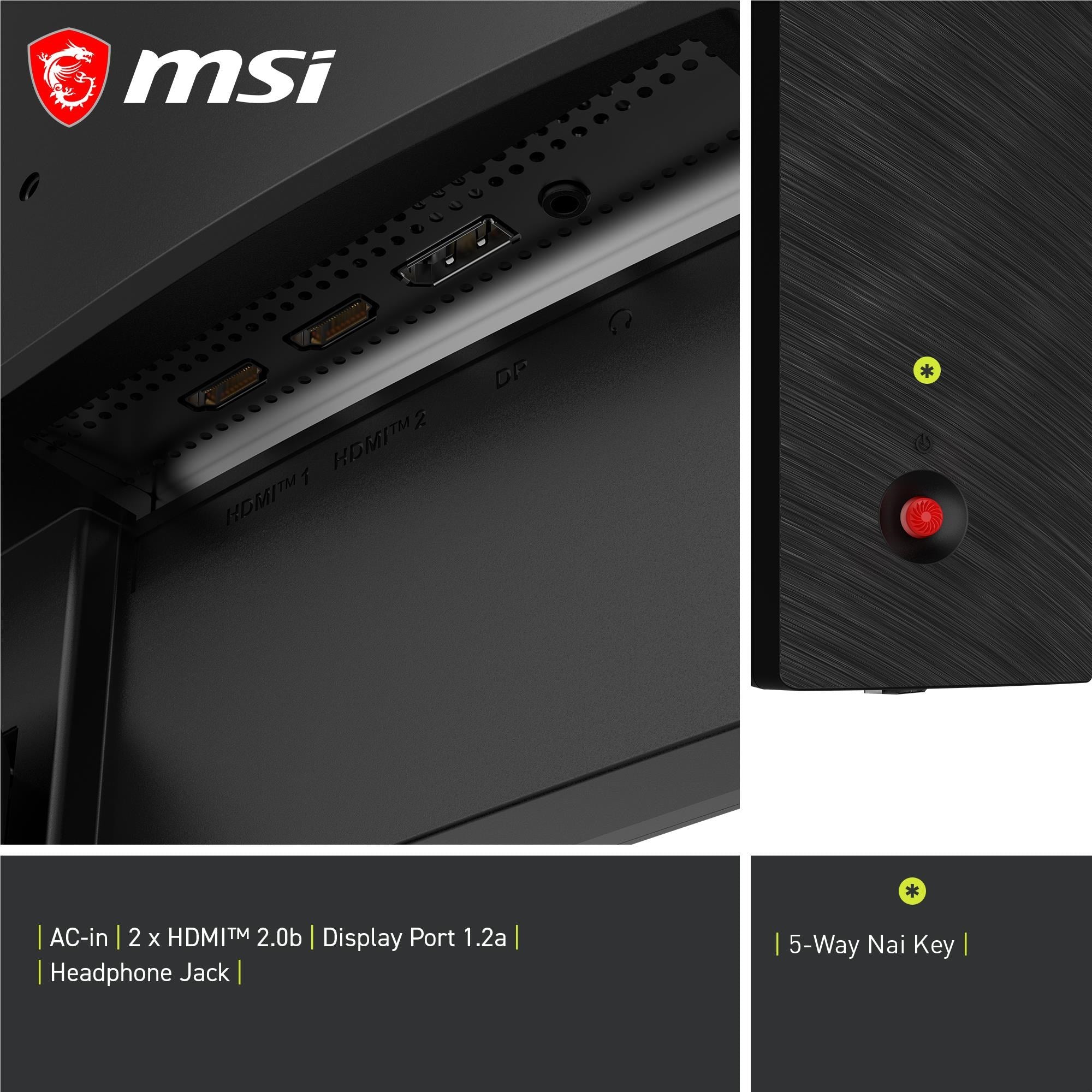 MSI MAG 245C 24' Full HD 240Hz Rapid VA Curved Gaming Monitor