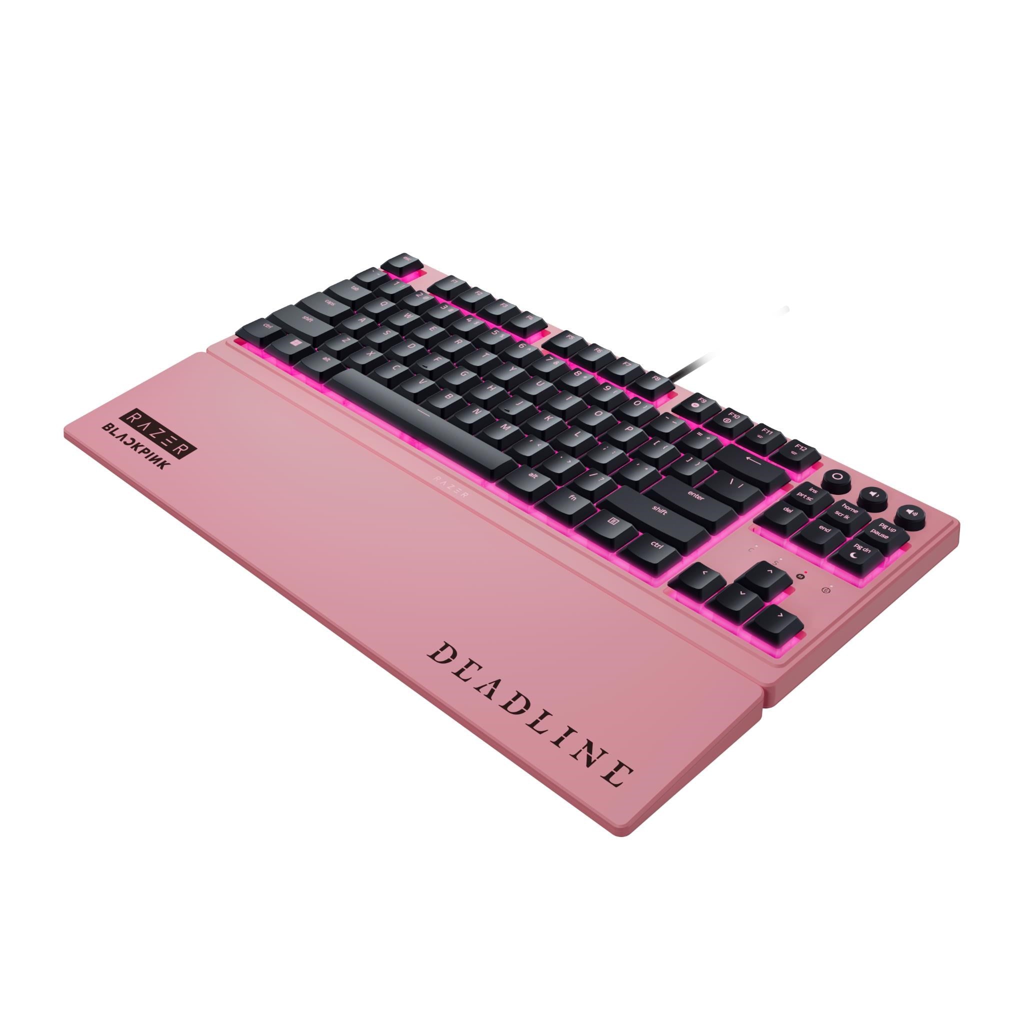 Razer Ornata V3 Tenkeyless Low Profile Gaming Keyboard Blackpink Edition (Pink)