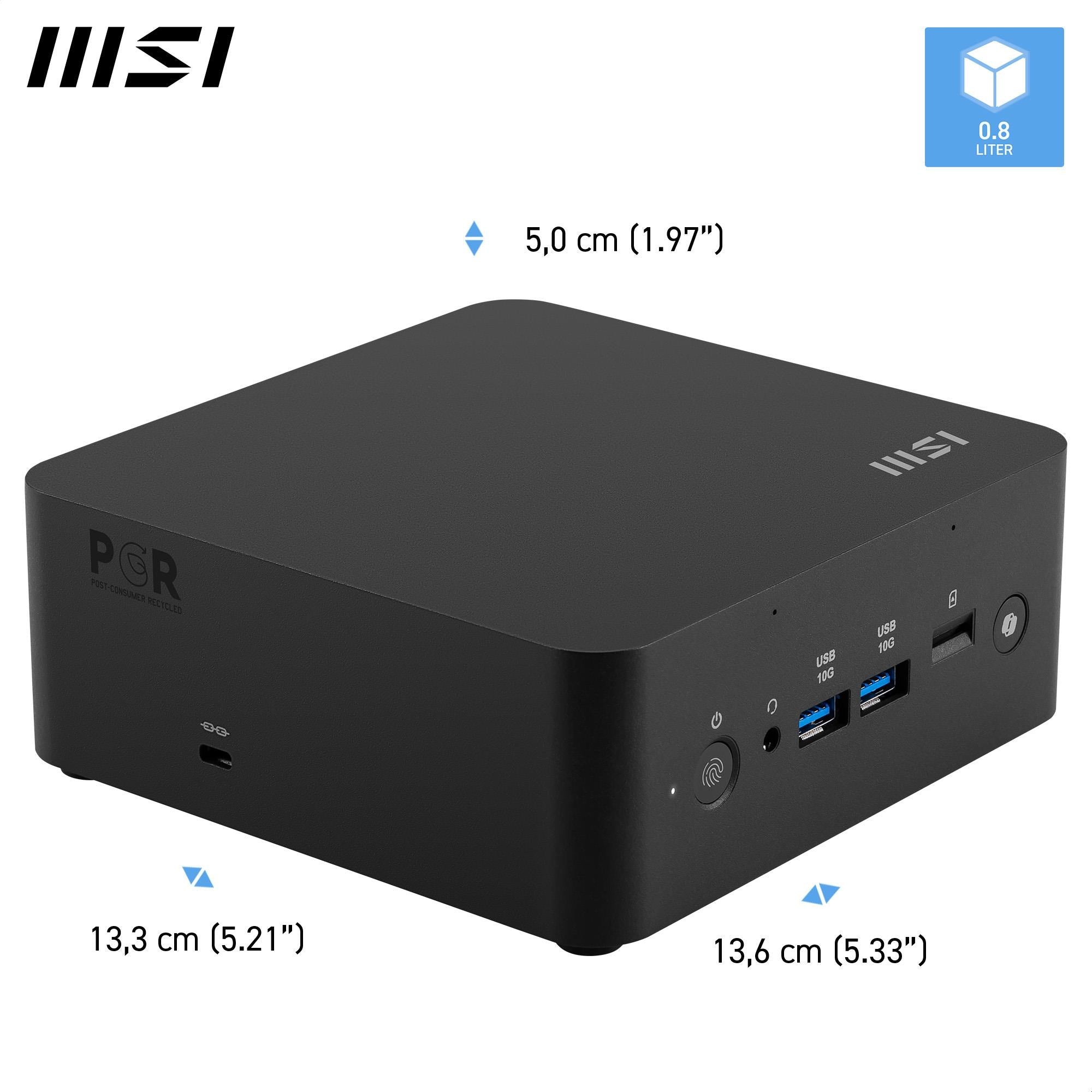MSI Cubi NUC Copilot+ AI Mini Desktop PC (Intel Core Ultra 5)[1TB]
