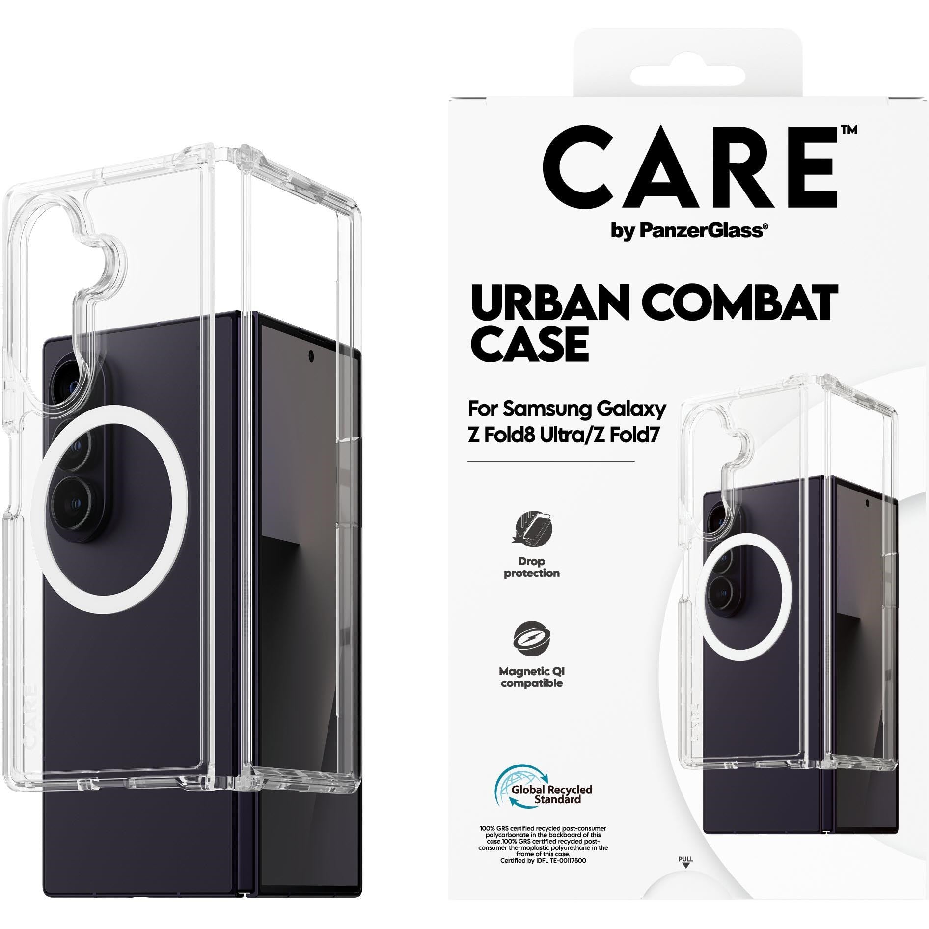 CARE by PanzerGlass Urban Combat Case for Galaxy Z Fold8 Ultra/Fold7 (Clear)