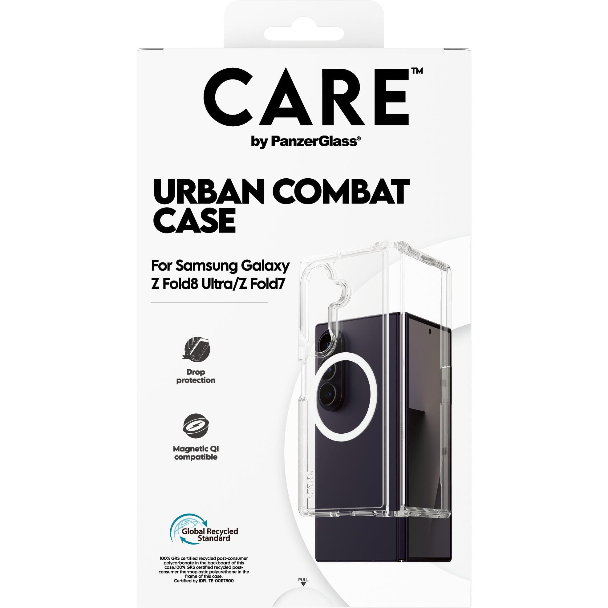 CARE by PanzerGlass Urban Combat Case for Galaxy Z Fold8 Ultra/Fold7 (Clear)