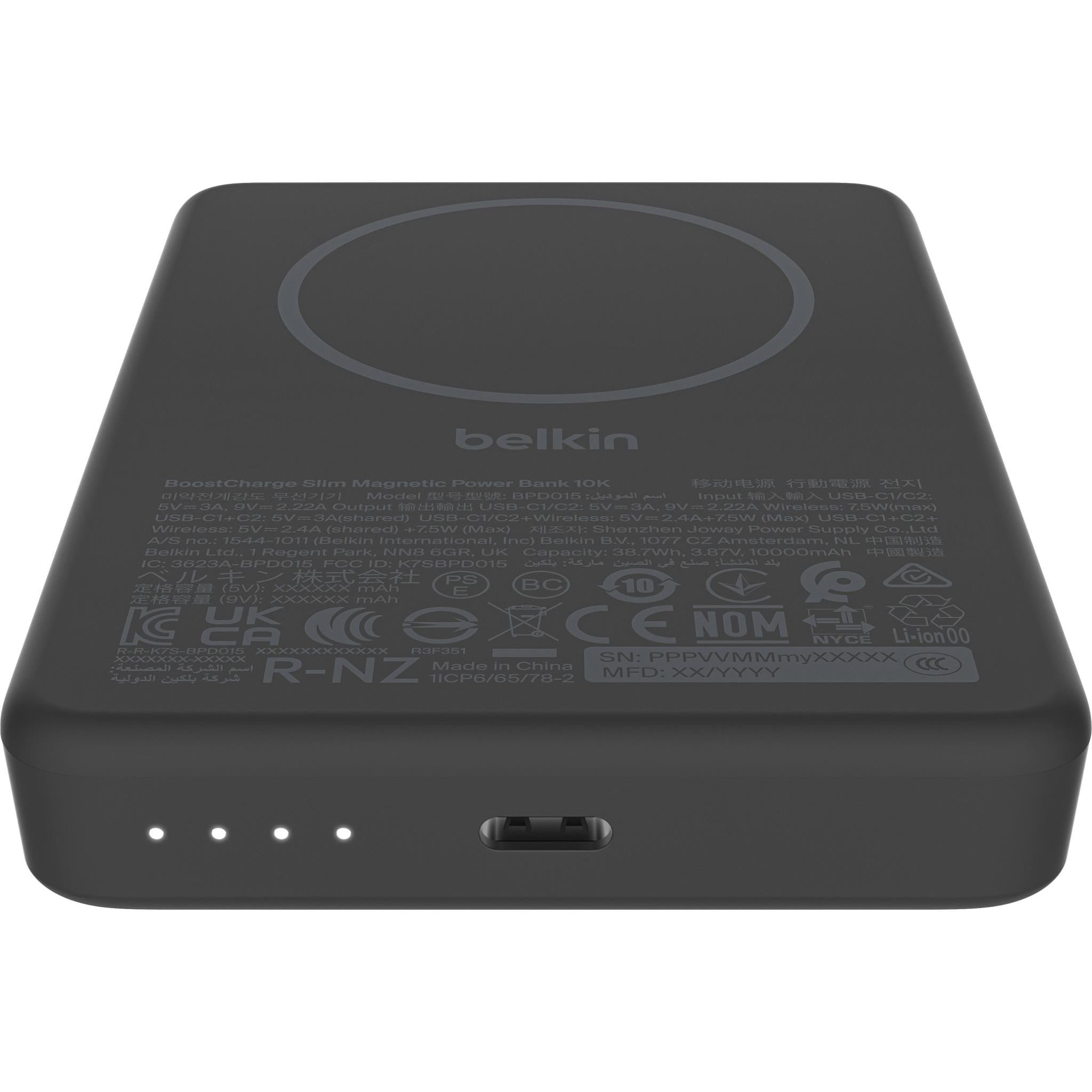 Belkin BoostCharge Slim Magnetic Power Bank 10K (Black)