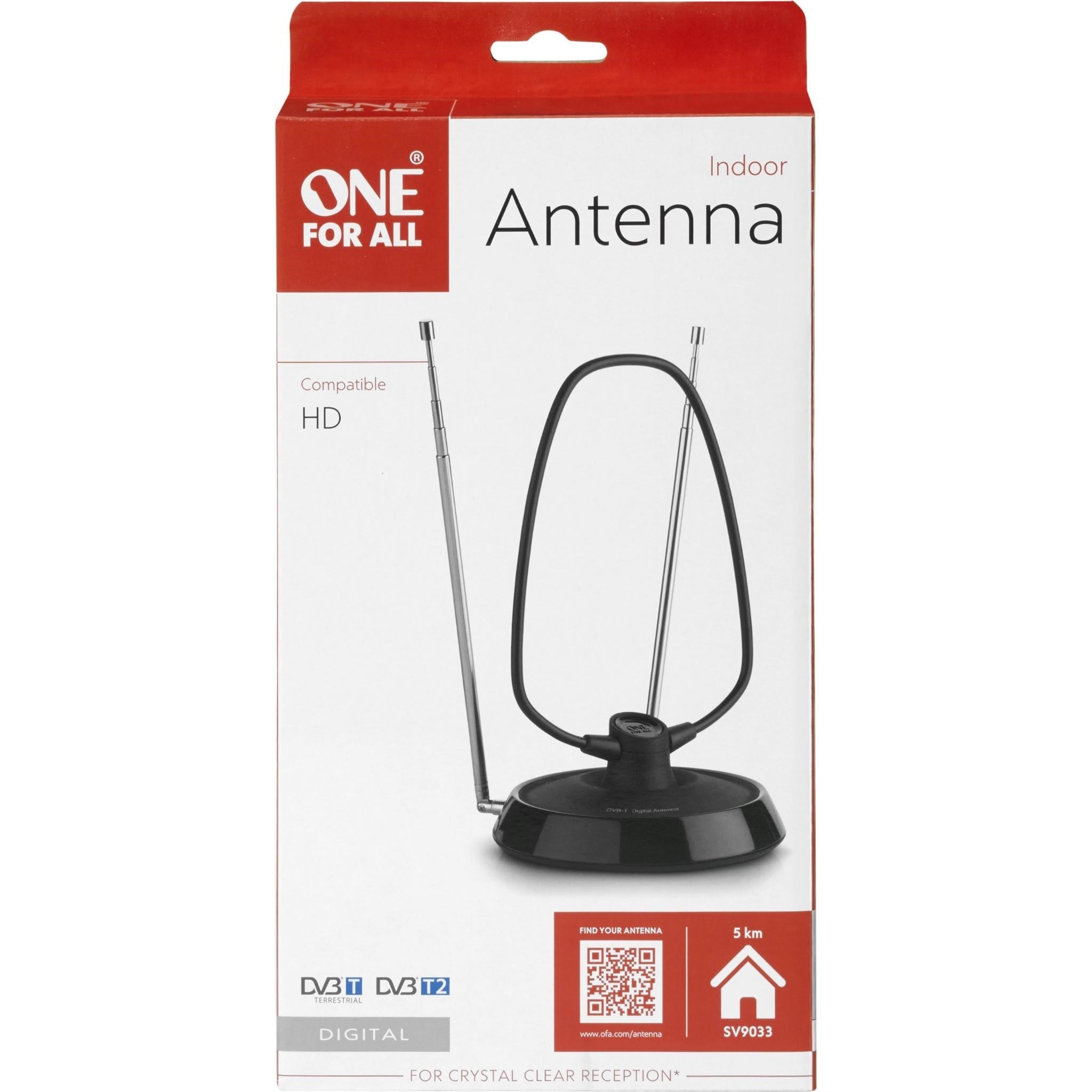 One for All Non-Amplified Indoor DVB-T and DAB Antenna