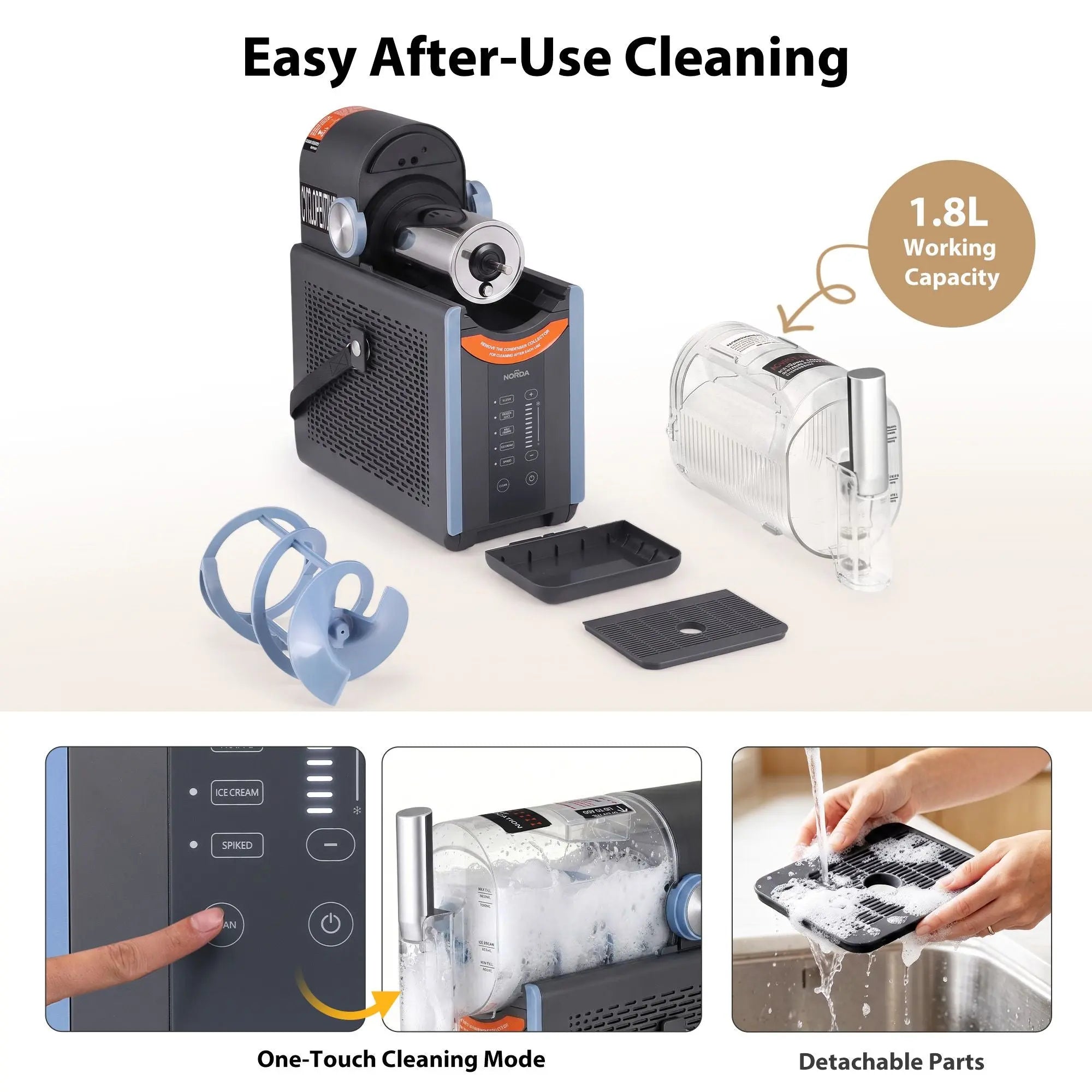 NORDA 2L Slushie Machine Frozen Drink Maker Ice Cream Maker Countertop Wholesale Hub