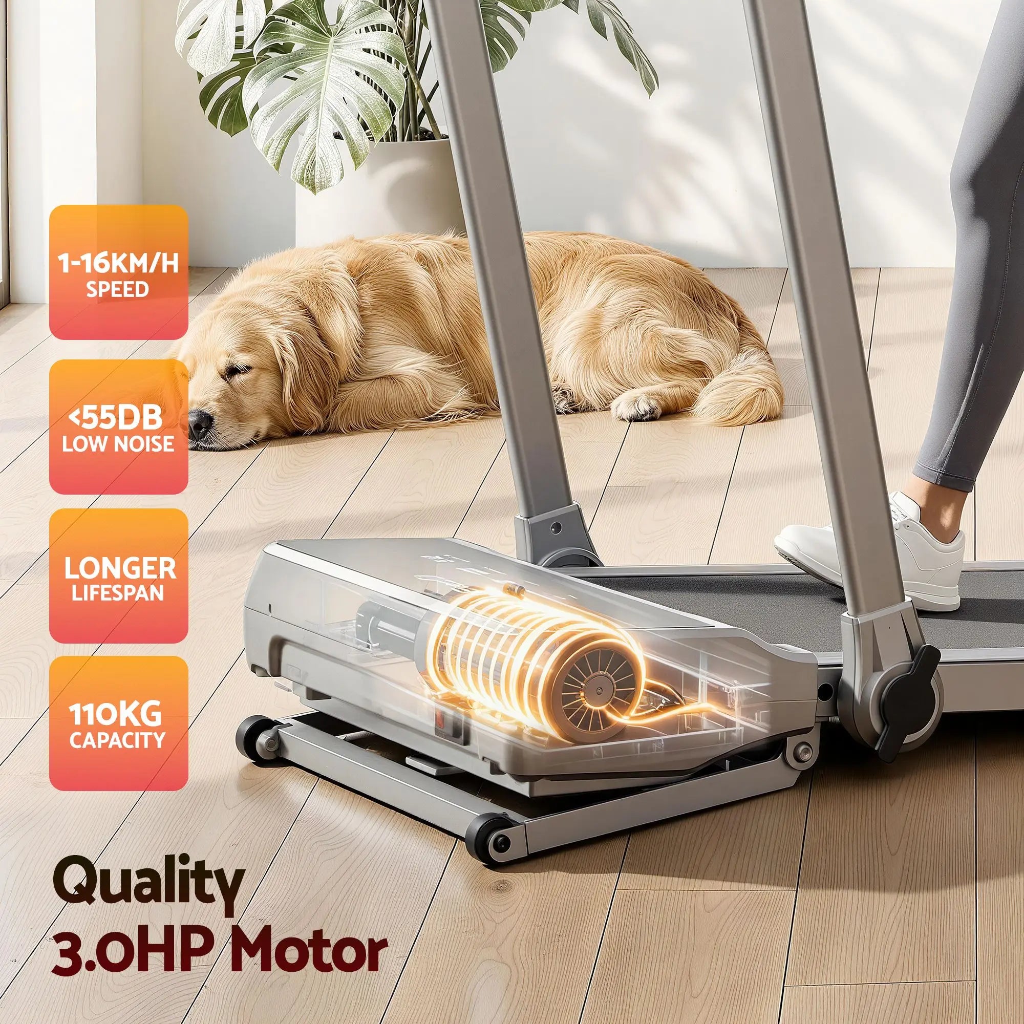Everfit 3 in 1 Walking Pad Treadmill 20% Auto Incline Under Desk Foldable Treadmills for Home With 40cm Wide Belt Silver Wholesale Hub