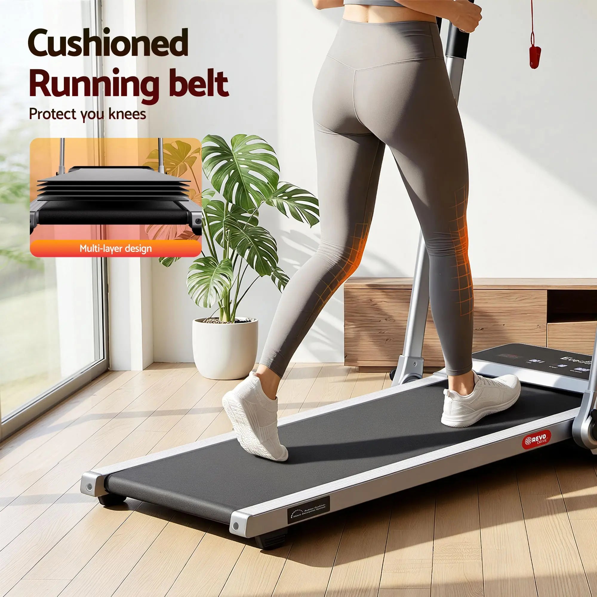 Everfit 3 in 1 Walking Pad Treadmill 20% Auto Incline Under Desk Foldable Treadmills for Home With 40cm Wide Belt Silver Wholesale Hub