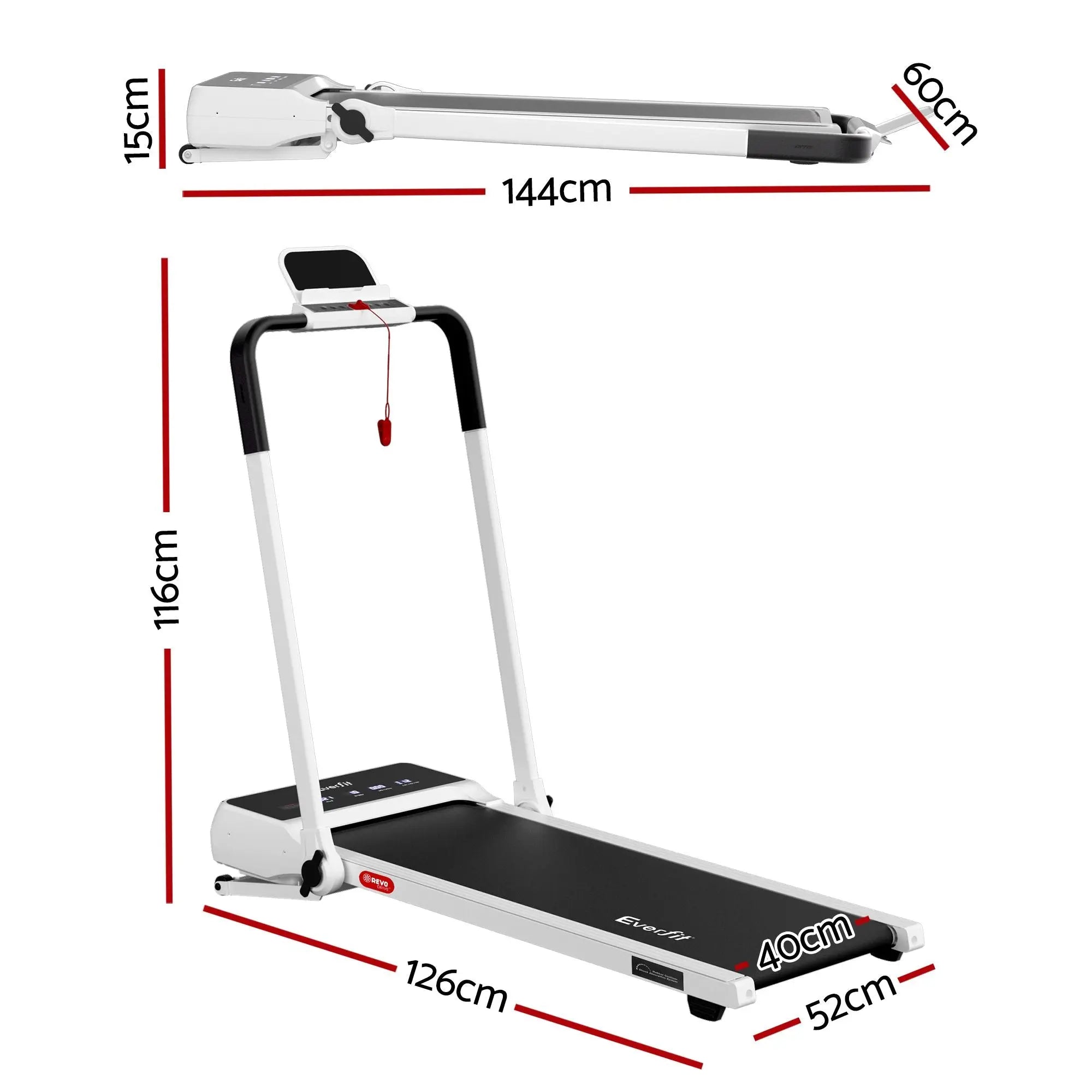 Everfit 3 in 1 Walking Pad Treadmill 20% Auto Incline Under Desk Foldable Treadmills for Home With 40cm Wide Belt White Wholesale Hub