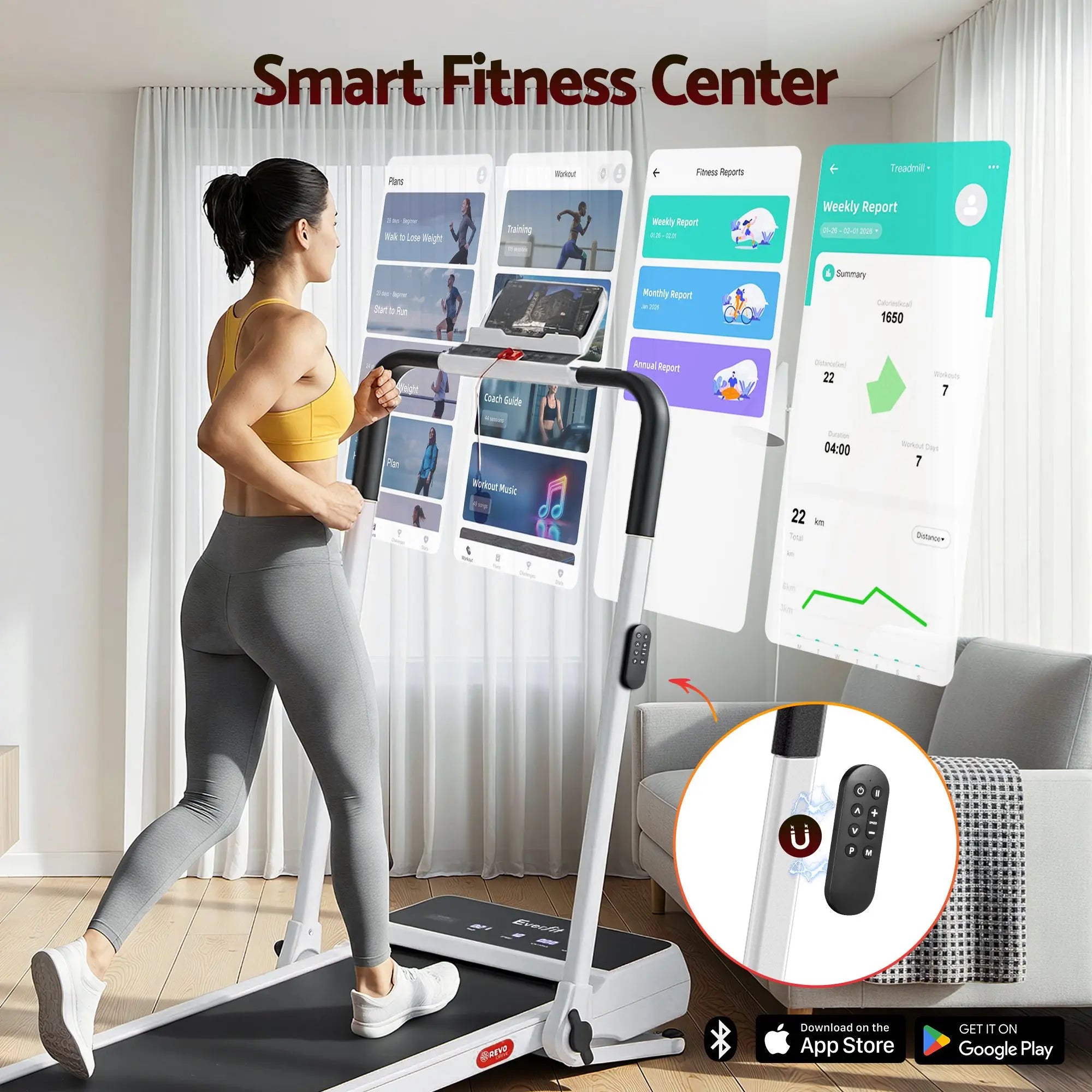 Everfit 3 in 1 Walking Pad Treadmill 20% Auto Incline Under Desk Foldable Treadmills for Home With 40cm Wide Belt White Wholesale Hub
