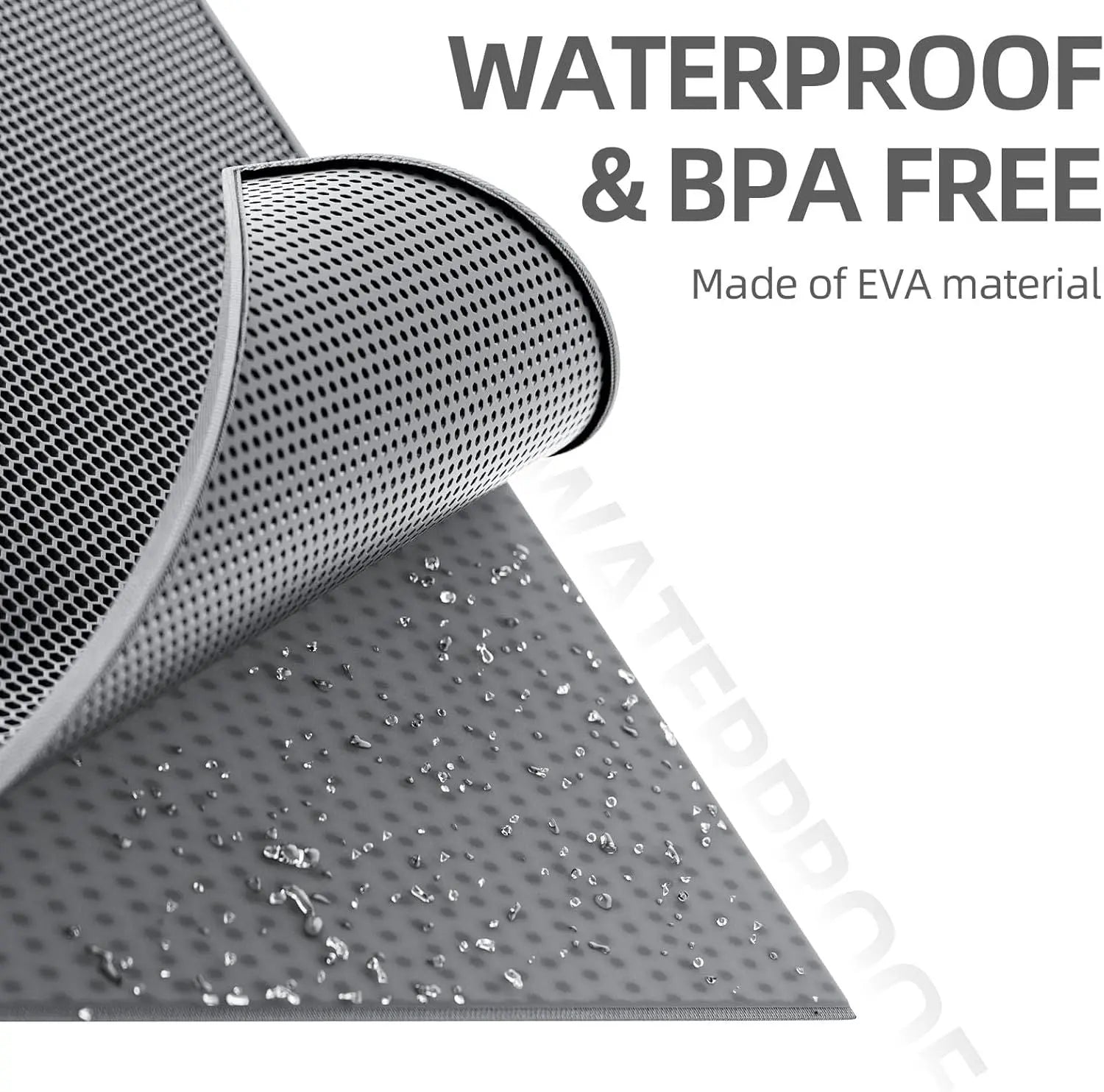 Double-Layer EVA Cat Litter Mat for Litter Box, Honeycomb Design Traps Scattered Sand, Waterproof & Non-Slip Floor Protector, Easy to Clean & Reuse (Grey) Wholesale Hub