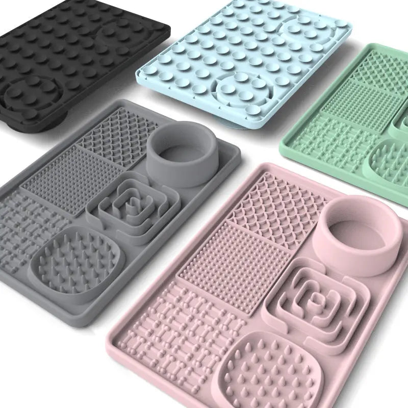 Dog Lick Mat Pink Square Food Bowl Wholesale Hub