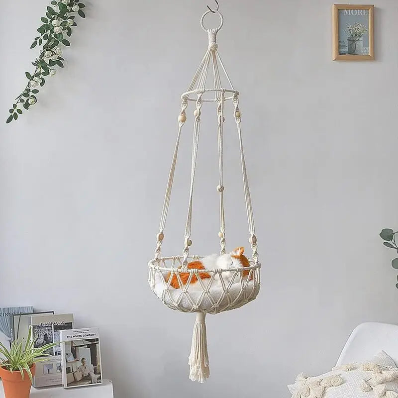 Hanging Cat Hammock - Indoor Cat Bed Cat Swing Nest Gifts For Cat Lovers Wholesale Hub