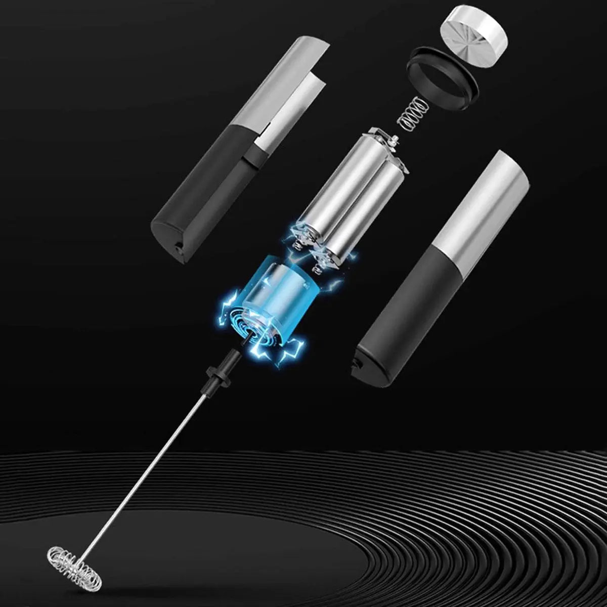 Milk Frother - Milk Frother - Manual Milk Frother - Electric Milk Frother - Milk Frother with Stand - Portable Beverage Mixer - Efficient Foaming Lance - Professional Whisk - Create the Perfect Coffee Foam Wholesale Hub