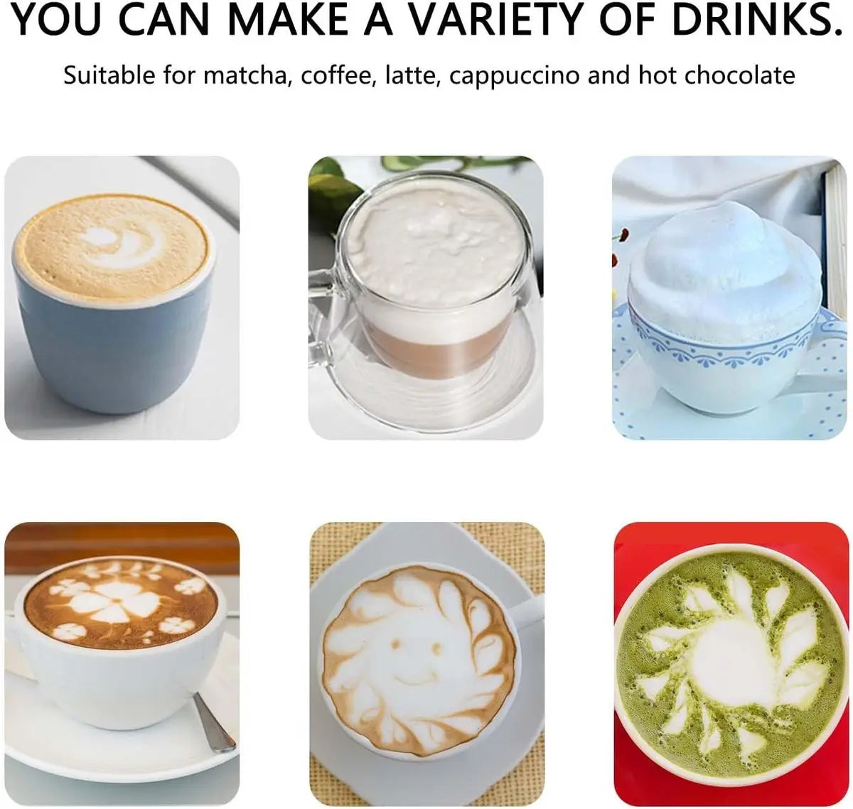 Milk Frother - Milk Frother - Manual Milk Frother - Electric Milk Frother - Milk Frother with Stand - Portable Beverage Mixer - Efficient Foaming Lance - Professional Whisk - Create the Perfect Coffee Foam Wholesale Hub