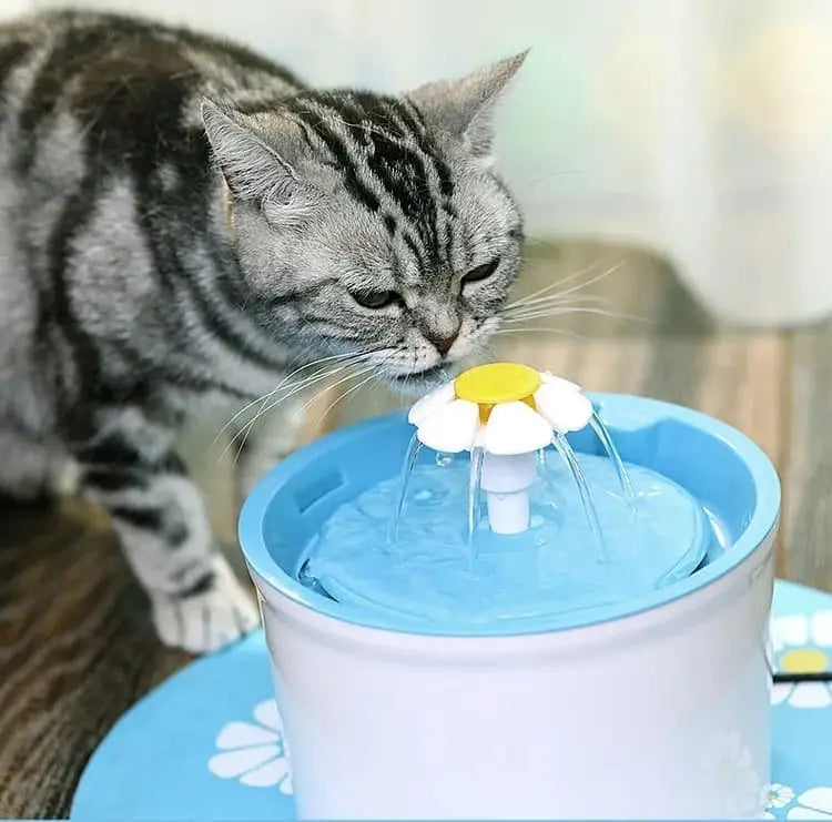 1.6L Round Pet Water Fountain for Cats and Dogs, Green Wholesale Hub