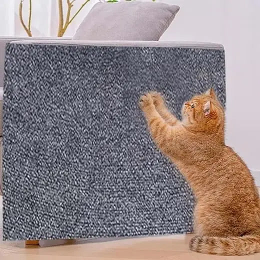 40cm x 200cm Self-Adhesive Cat Scratching Board, Wall and Sofa Protector, DIY Corner Mat for Cats, Dark Gray Wholesale Hub