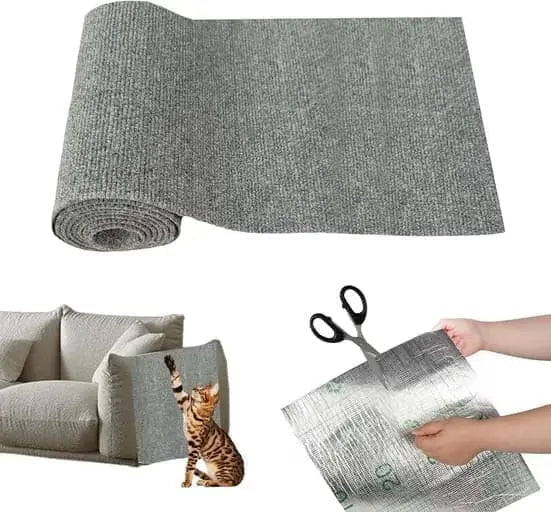 Self-Adhesive Cat Scratching Board, Wall and Sofa Protector for Cats, DIY Corner Mat, Light Gray, 40cm x 200cm Wholesale Hub