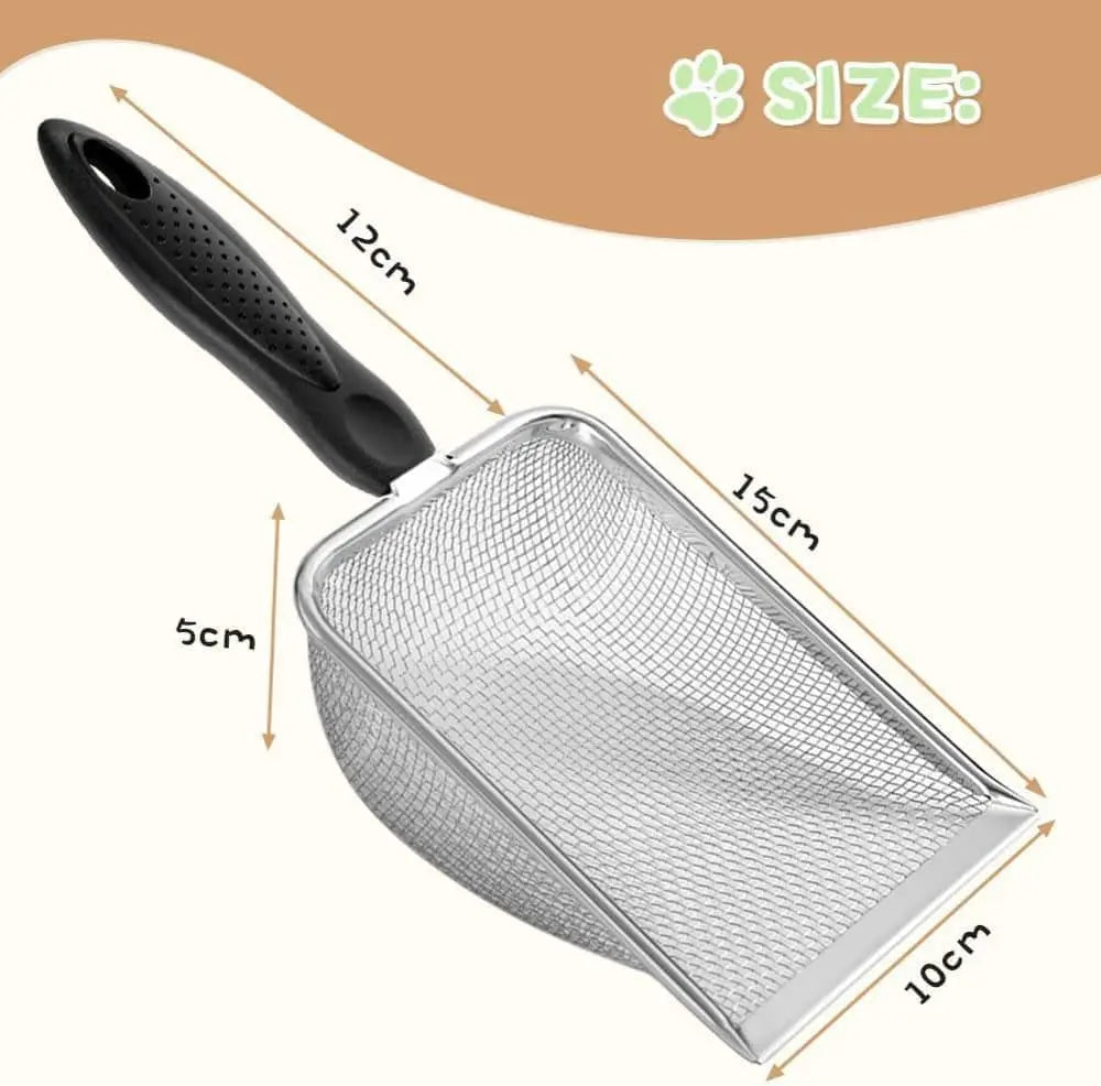 Stainless Steel Cat Litter Scoop, 5.0MM, Robust and Durable, Easy to Clean for Litter Box Wholesale Hub