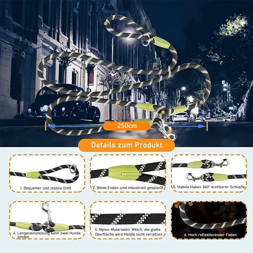 Reflective Hands-Free Dog Leash with Shoulder Strap for Jogging, Compatible with Small and Medium Dogs, Green, 1 Pack Wholesale Hub
