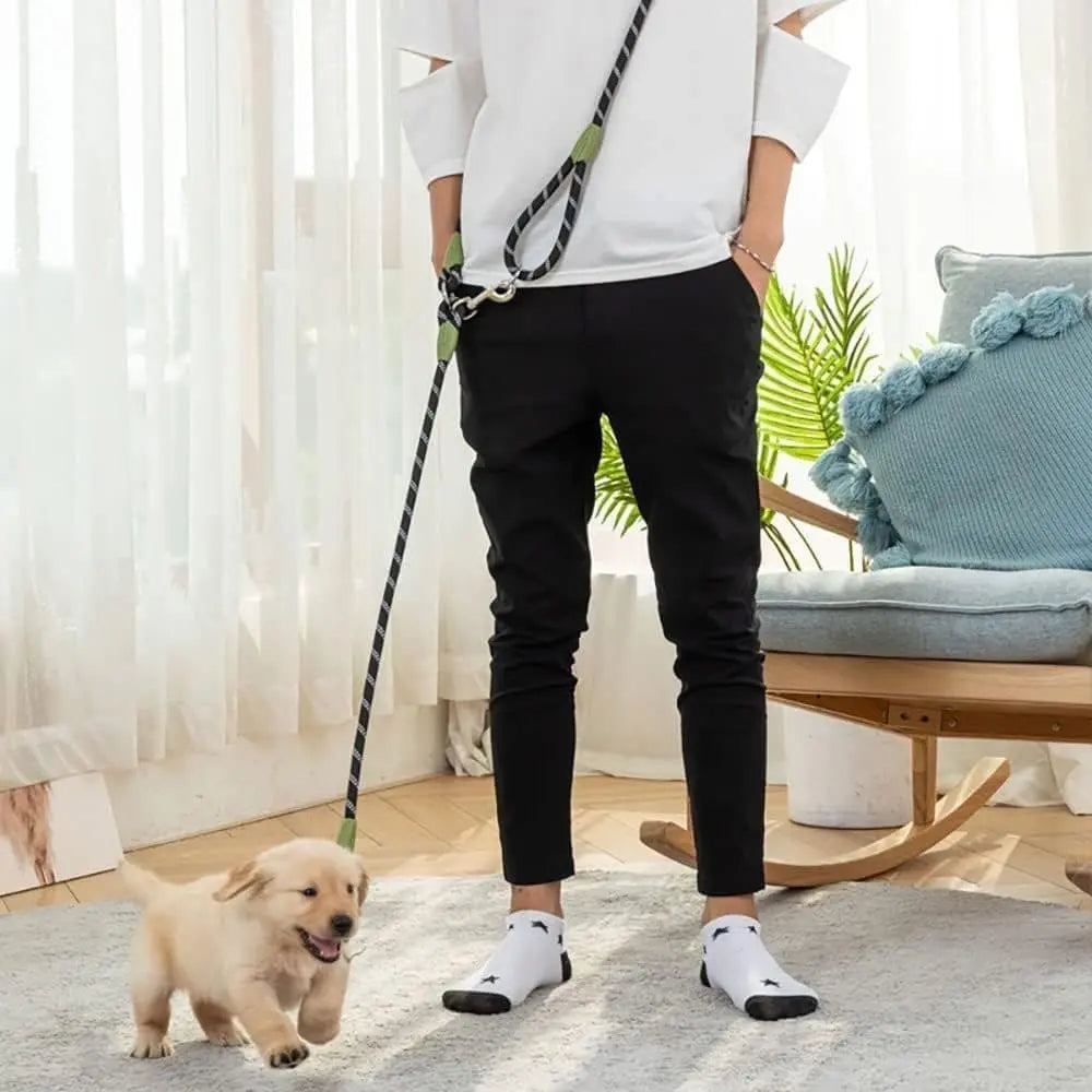 Reflective Hands-Free Dog Leash with Shoulder Strap for Jogging, Compatible with Small and Medium Dogs, Green, 1 Pack Wholesale Hub