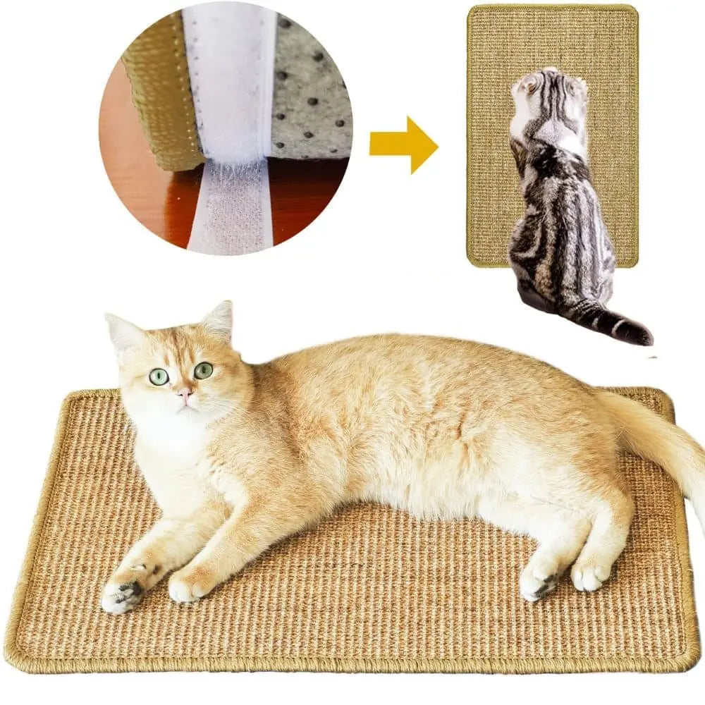 Natural Jute Cat Scratching Mat, Durable Floor Mat and Sustainable Cat Furniture, 50x80cm Wholesale Hub