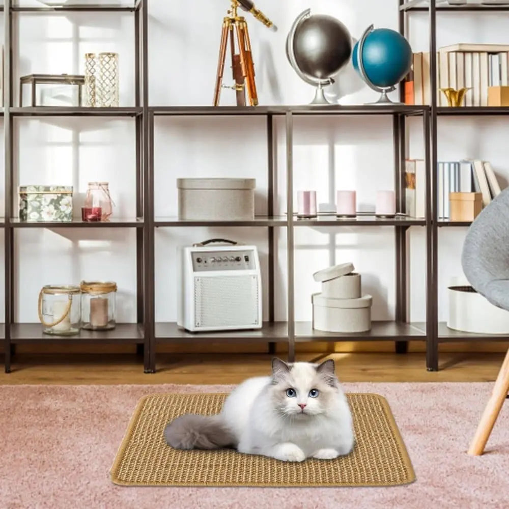 Natural Jute Cat Scratching Mat, Durable Floor Mat and Sustainable Cat Furniture, 40x60cm Wholesale Hub