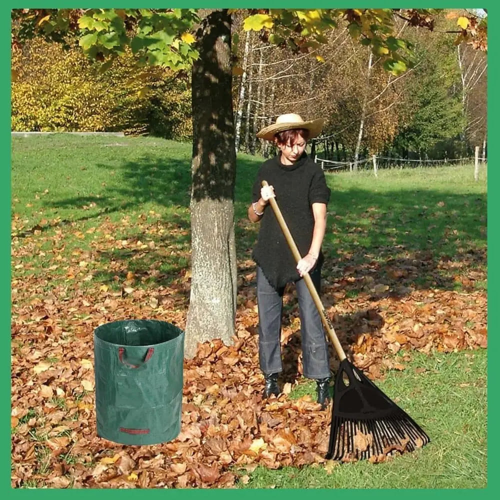 2 Large Capacity Garden Bags with Handles, Self-Standing and Robust for Leaves Lawn Hedges and Garden Waste, 67 x 76cm Wholesale Hub