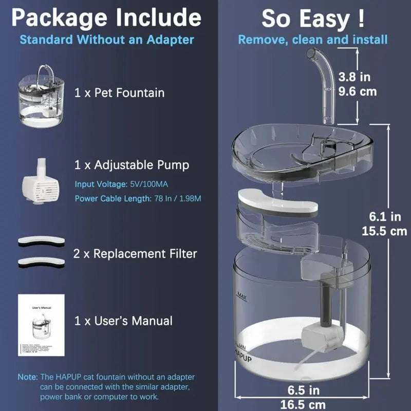 Automatic Cat Water Fountain 1.8L with USB Pump Carbon Filter and Smart Water Mode Wholesale Hub