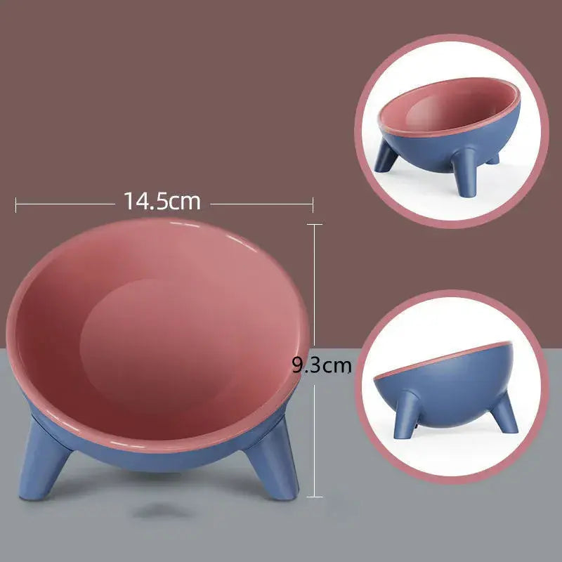 Cat and Dog Non-Breakable Bowl With Stand, Durable, Heat Resistant - Pink Wholesale Hub