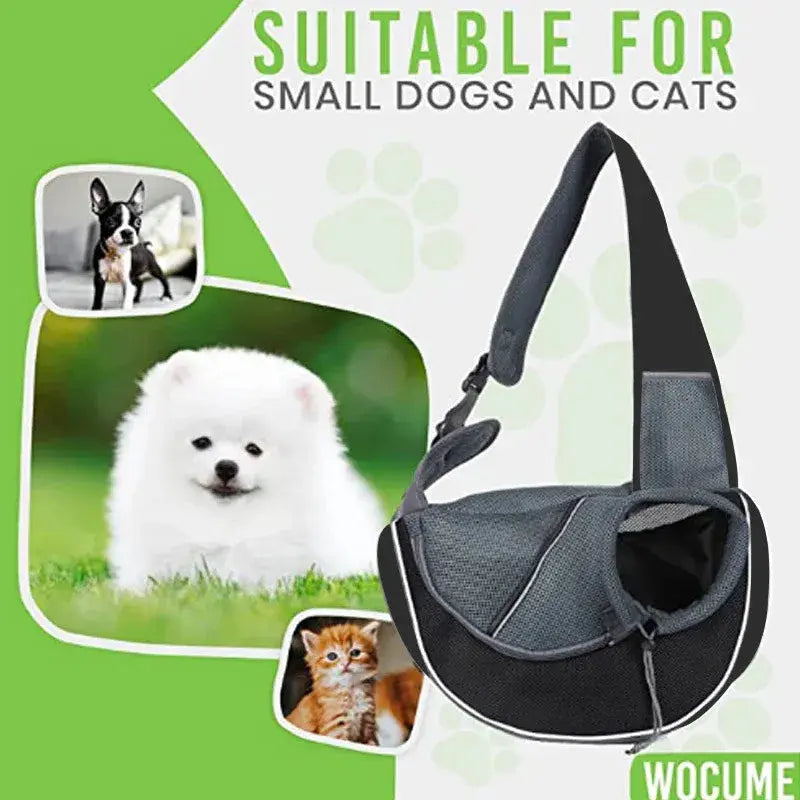 Small Pet Carrier Sling Crossbody Bag for Cats and Dogs, Blue, M Wholesale Hub