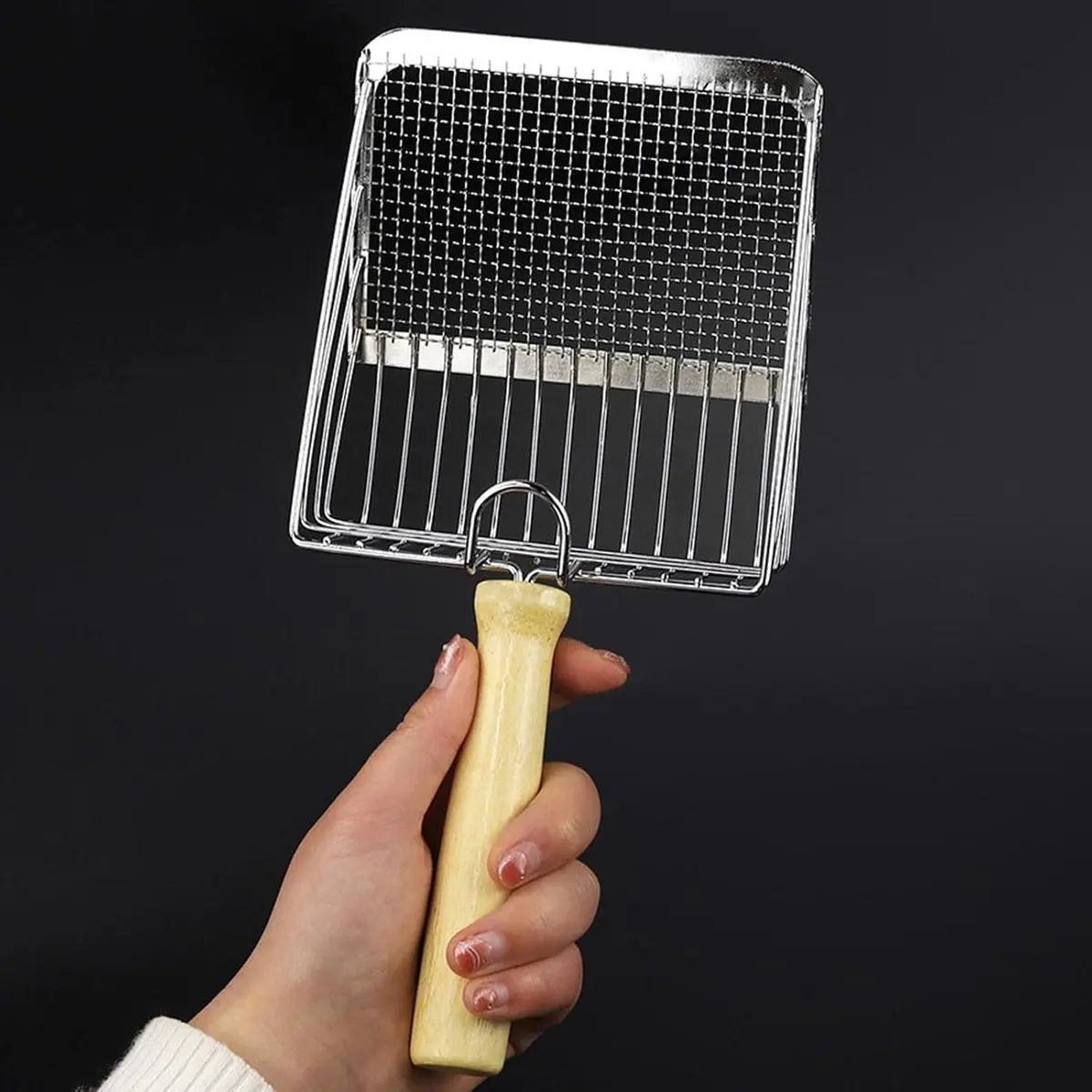 Stainless Steel Cat Litter Scoop with Wooden Handle - Two-in-One Function - Standard Included Wholesale Hub