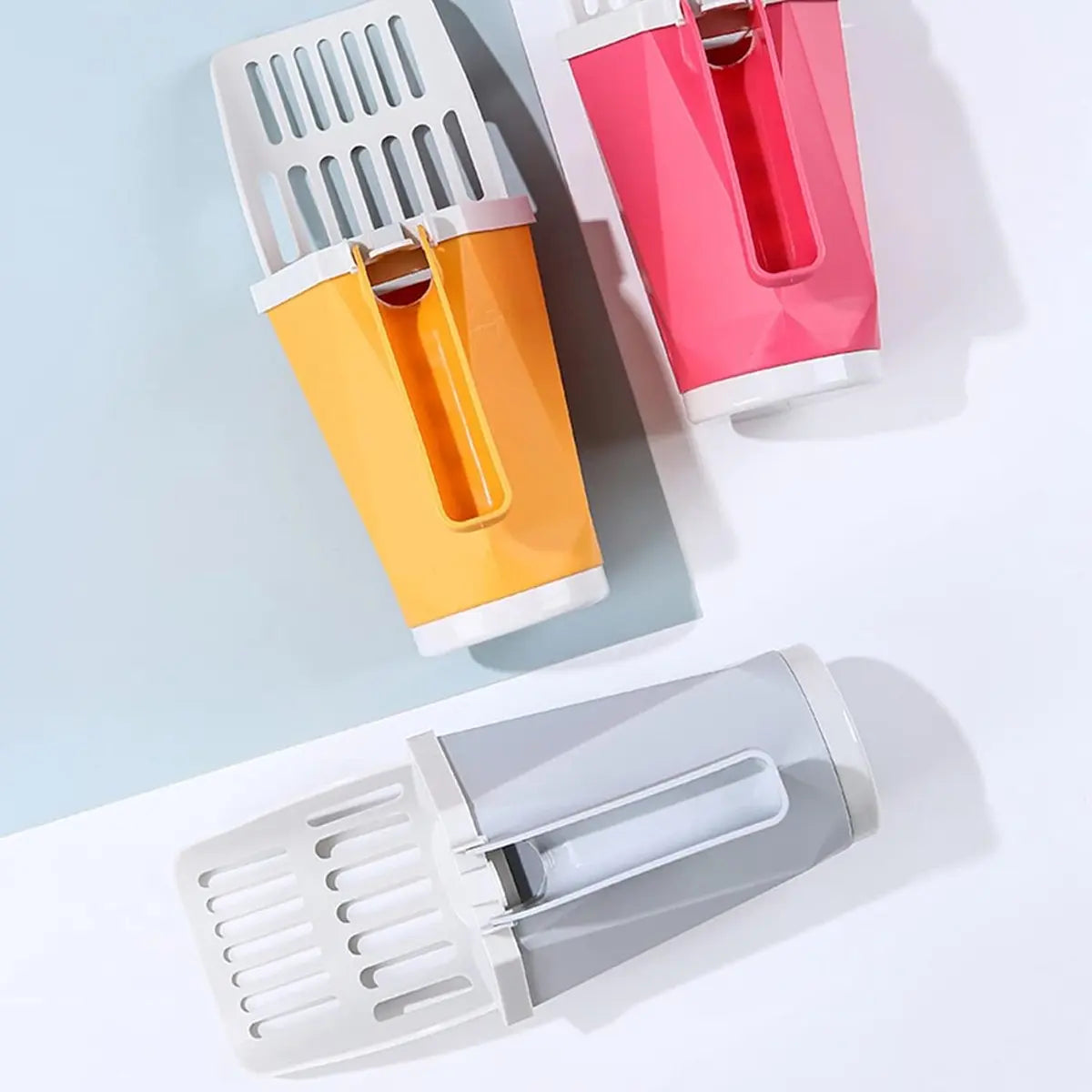 Cat Litter Scoop - Cat Litter Scoop with Collection Bin - Innovative Cat Litter Scoop Set with Waste Bin - Removable Scoop Holder - Large Capacity & Foldable (Yellow) Wholesale Hub