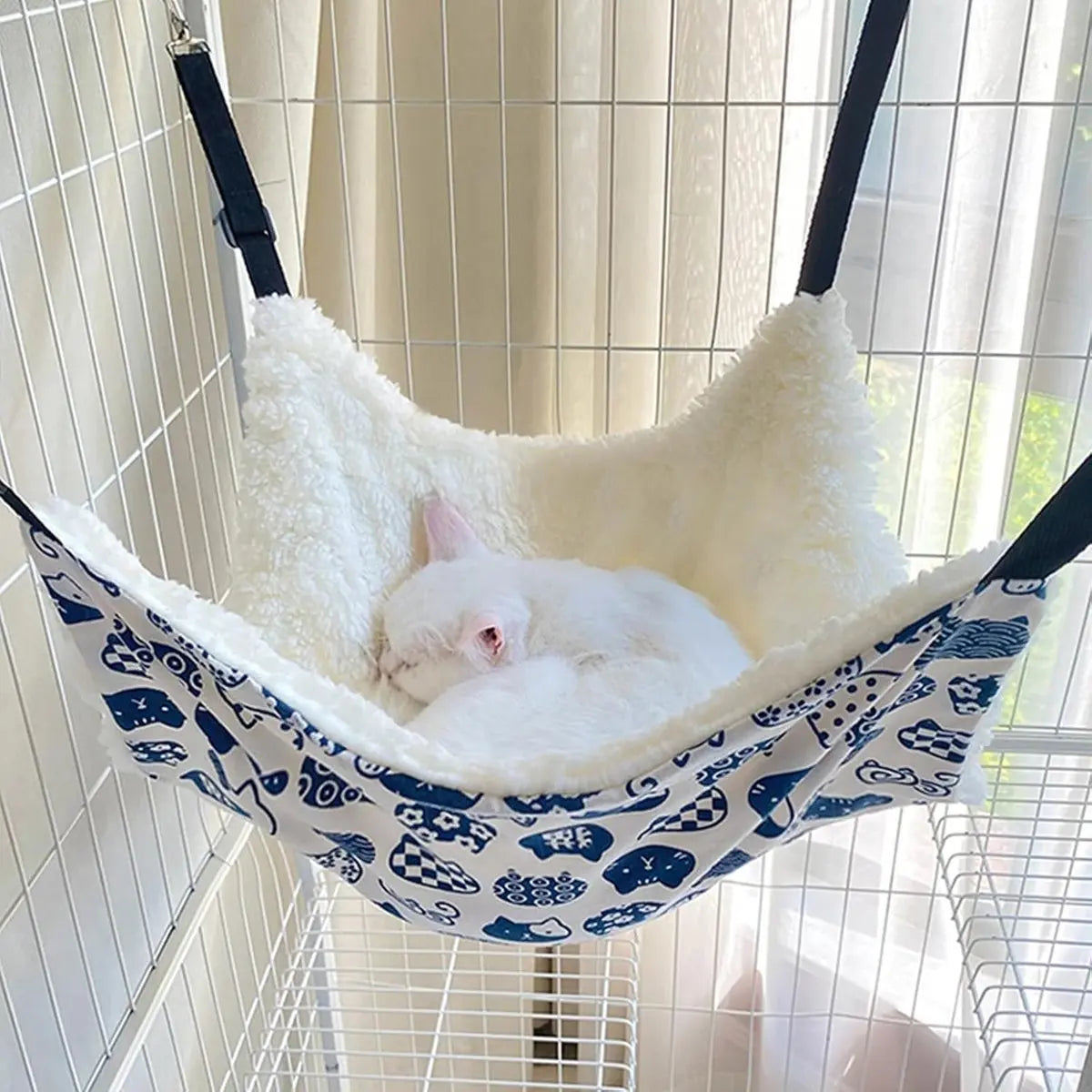 Cat Basket - Cat Hammock - Adjustable, soft, hanging pet bed - Suitable for cats, ferrets, puppies, rabbits and small animals (2 pieces) Wholesale Hub