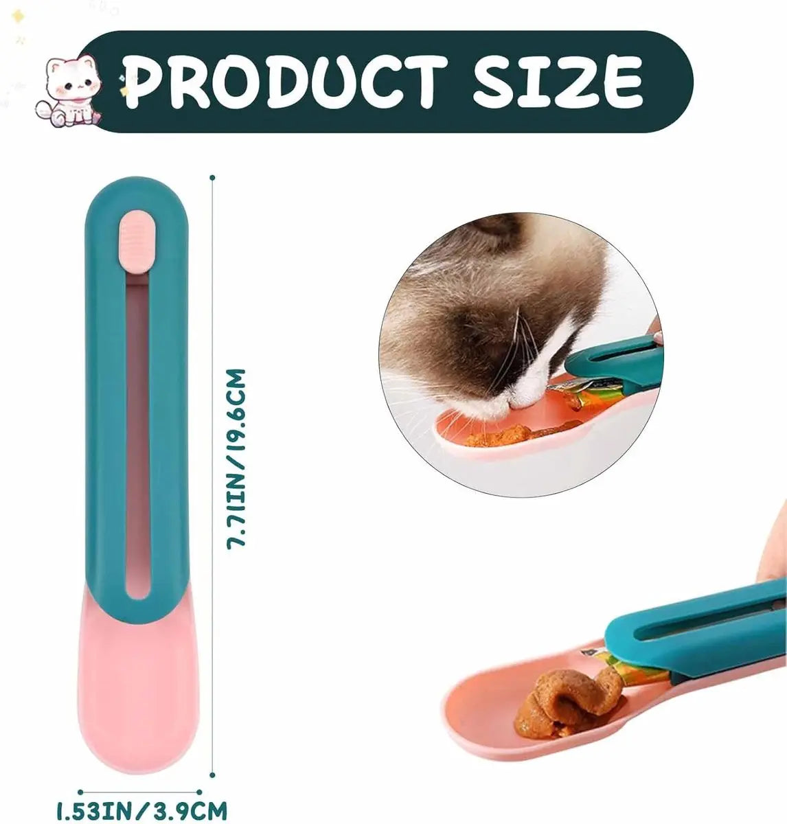 Cat Treats Spoon - 2 Pieces - Cat Food Bowl - Cat Food Bowl - Feeding Spoon - Cat Bar Spoon - Cat Treats Spoon - Snack Spoon for Pets - Feeder Dispenser - Cat Treats Spoon - Cat Food - Adjustable - For Squeezing Out Puree and Snacks Wholesale Hub