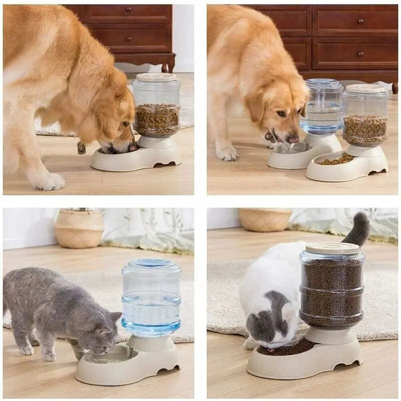 Automatic Pet Food and Water Dispenser 3.8L for Cats and Dogs, 2-Pack Wholesale Hub