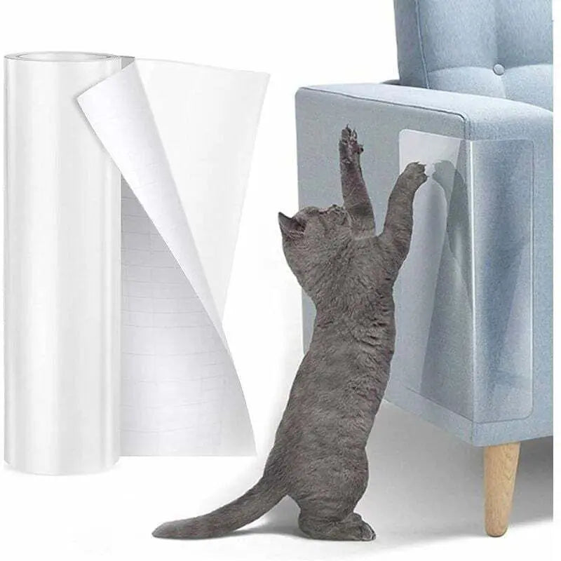 Cat Scratching Guard Protector Self-Adhesive Transparent Roll 30cm x 5m for Furniture Doors Walls Anti-Scratch Protection Wholesale Hub