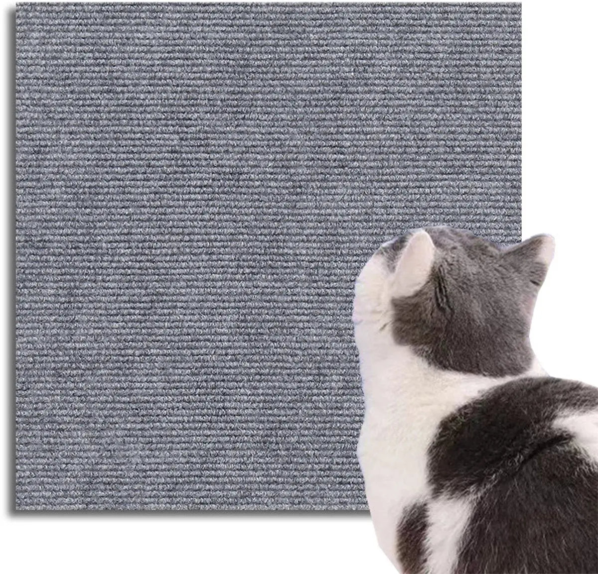 Premium Cat Scratching Mat - Couch Cushions - Strong adhesion, for ultimate fun for your cat - Protects your furniture, lets your cat have fun (size: 30x30 cm, Gray, pack of two) Wholesale Hub